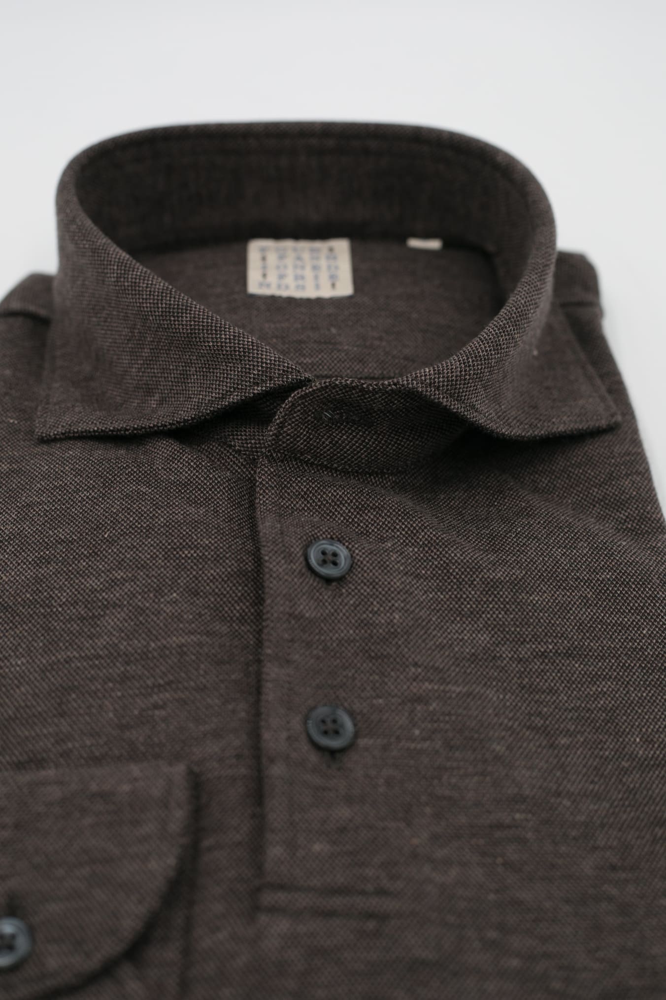 Polo Jersey Cotone e Cashmere Piquet Testa di Moro Mélange