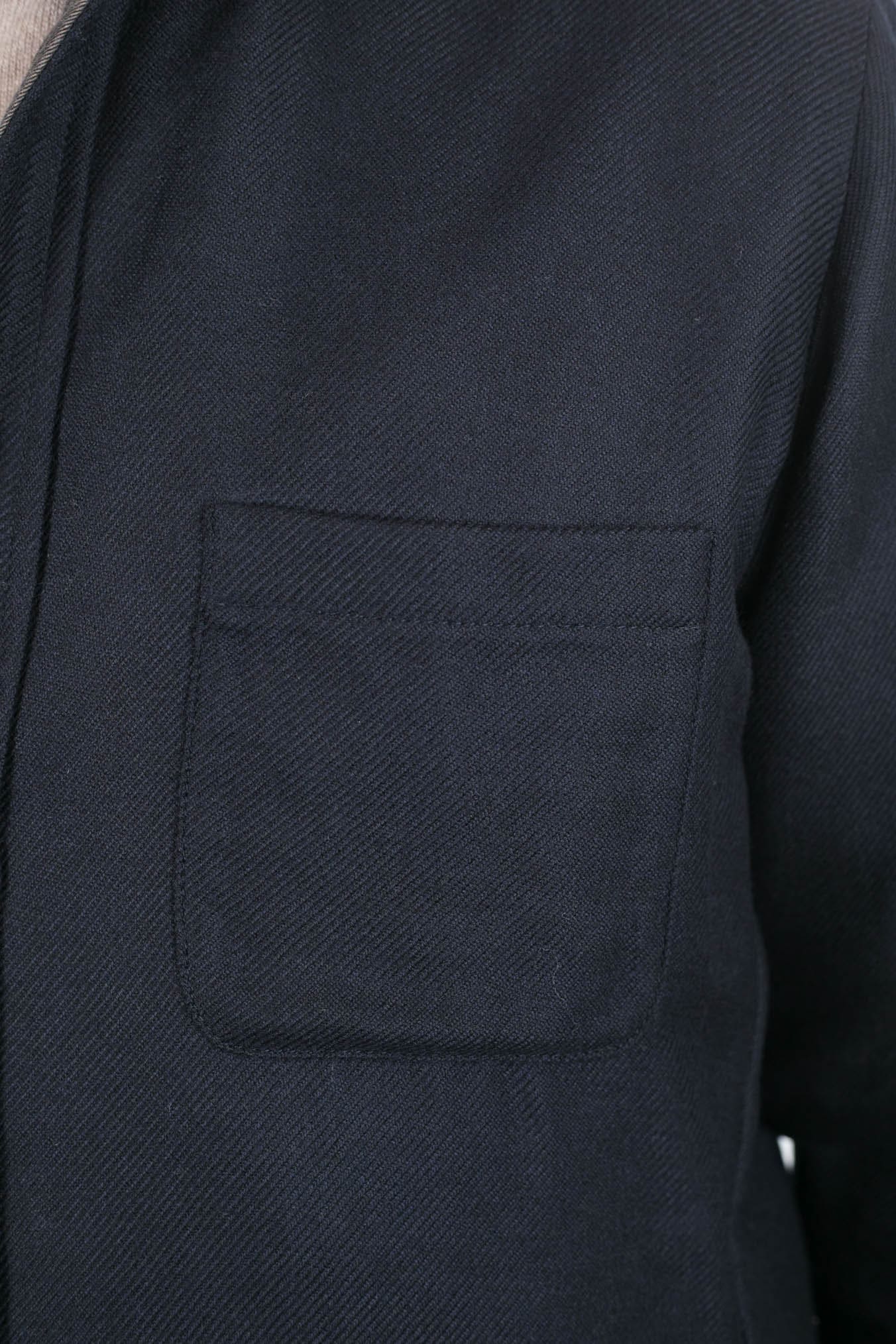 FFF Overshirt Cashmere Lanificio di Pray Blu Scuro