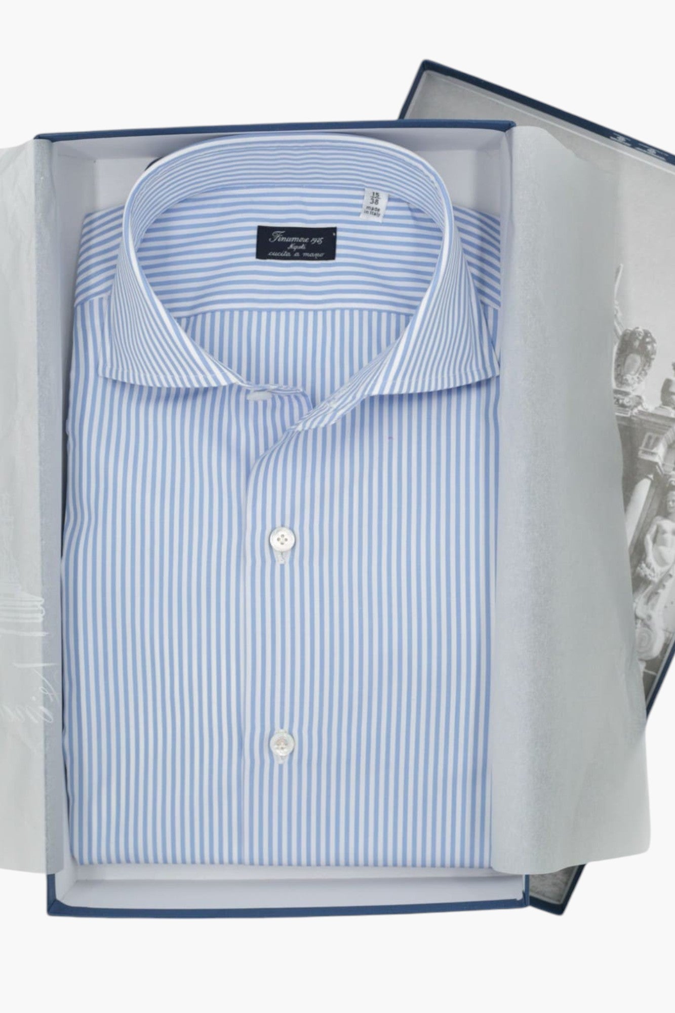 Napoli Cotton Shirt Blue Stripes