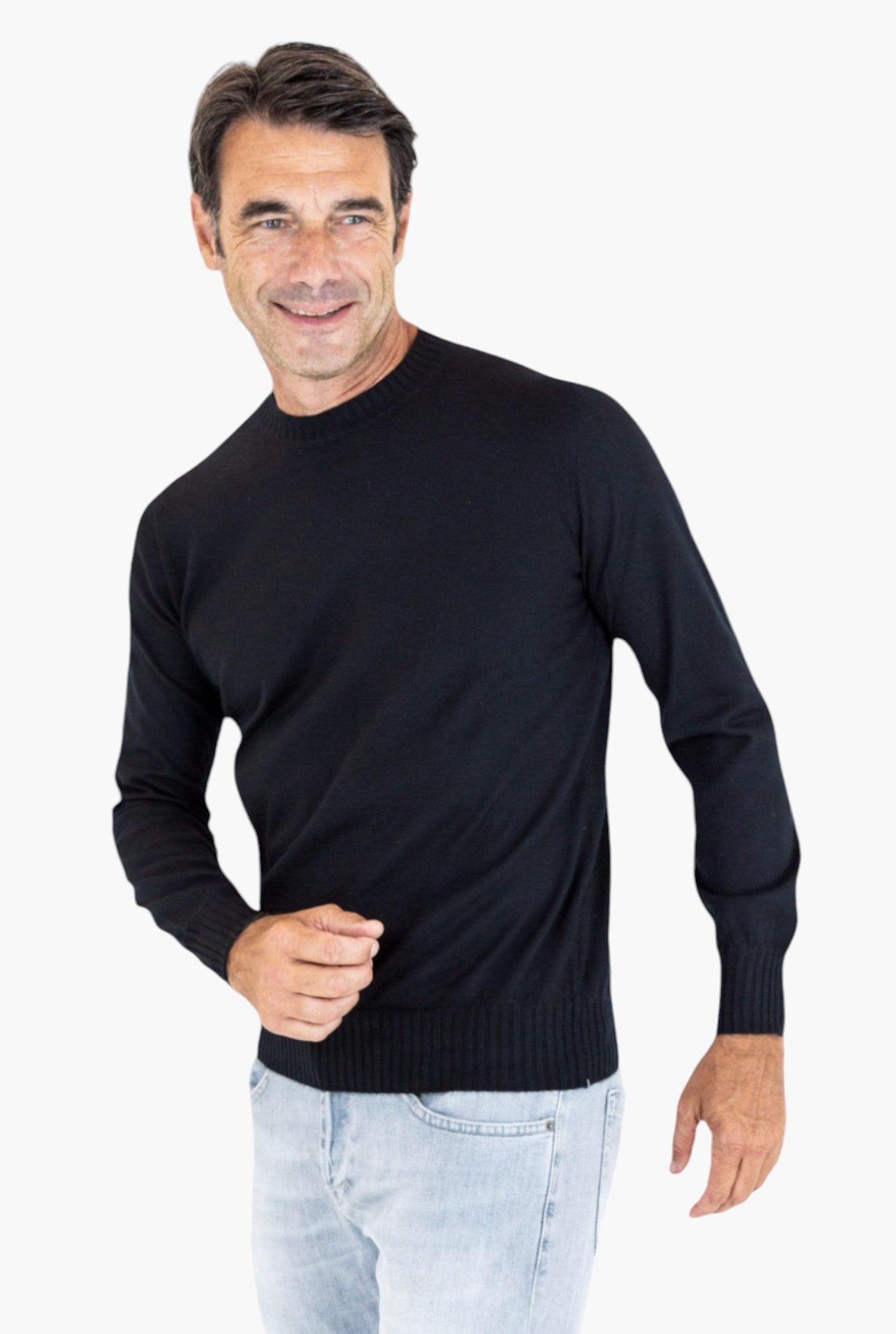 Cashmere Duvet Black Crewneck