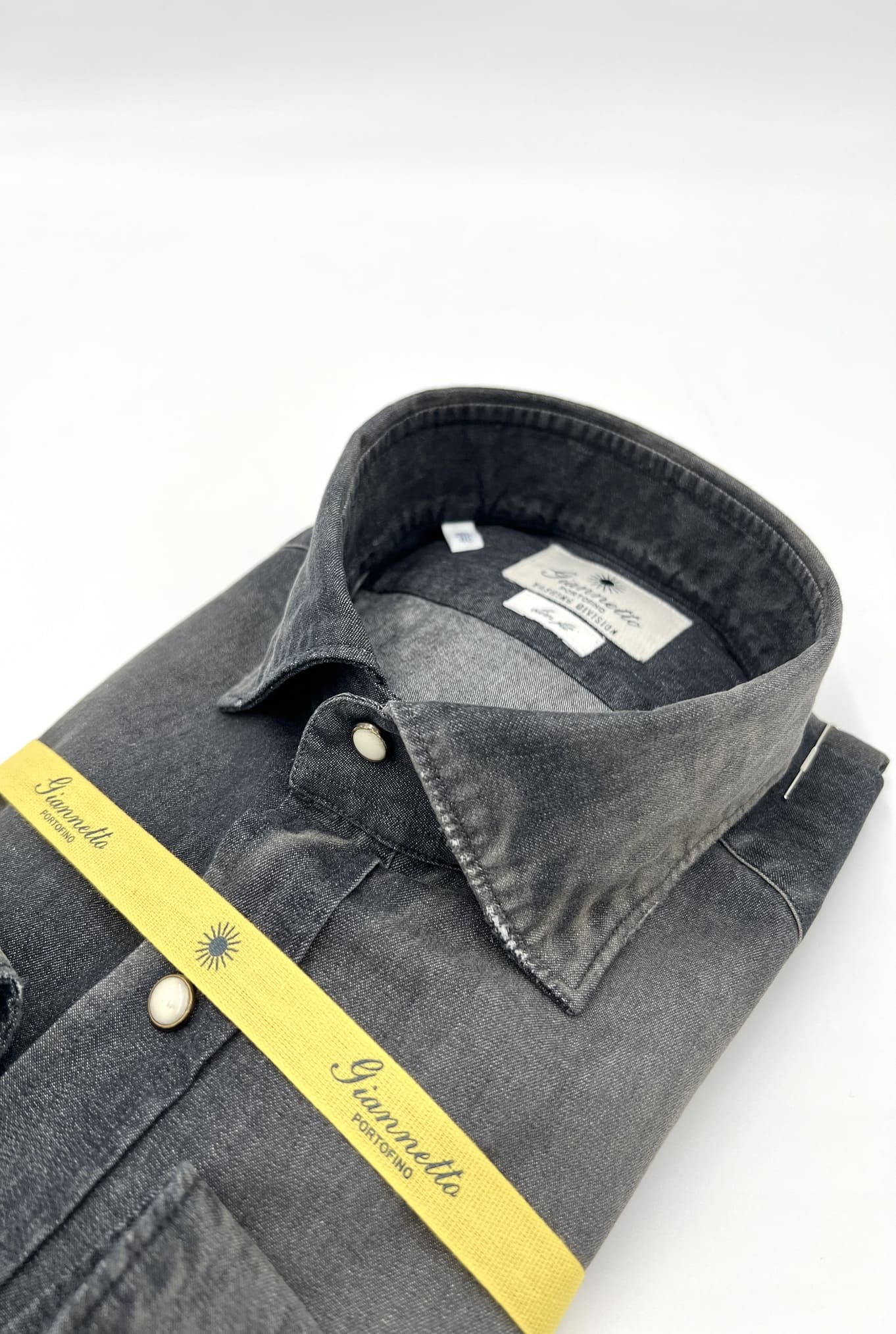 Camicia Denim Washed Nero