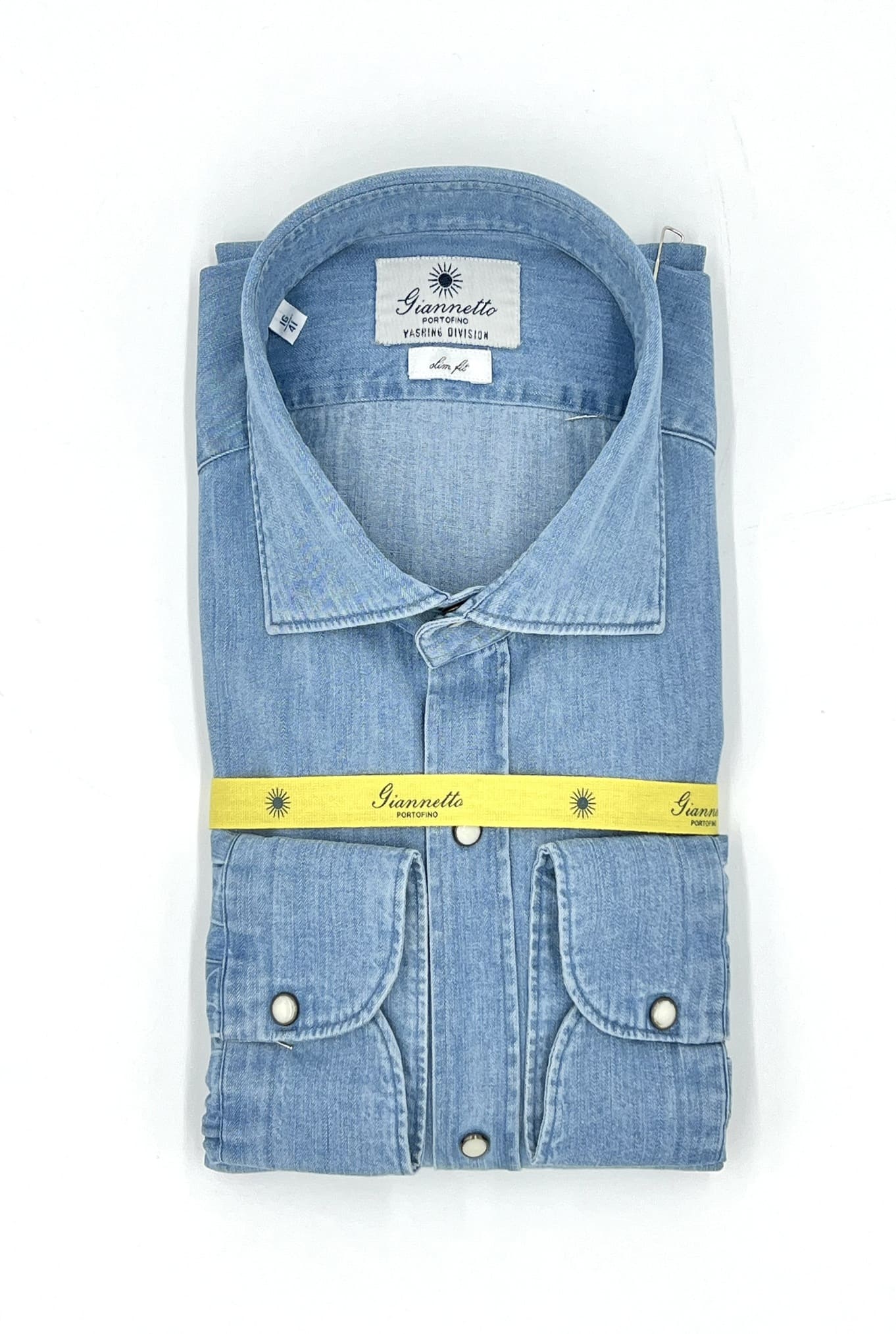 GIANNETTO PORTOFINO Camicia Denim Spigata