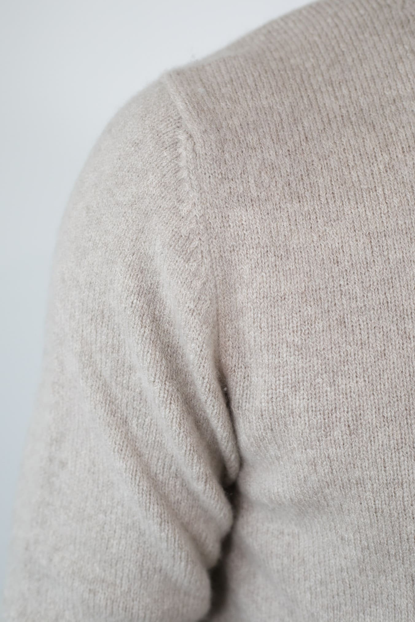 Beige Cashmere and Silk Crewneck