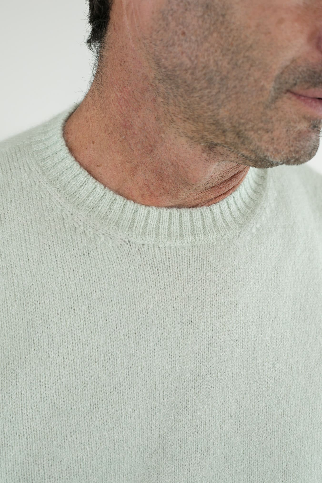 Girocollo Cashmere e Seta Verde Mela