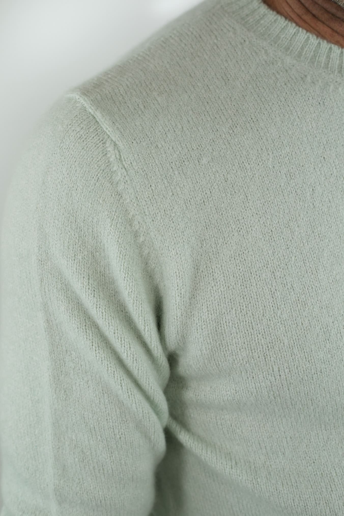 Apple Green Cashmere and Silk Crewneck