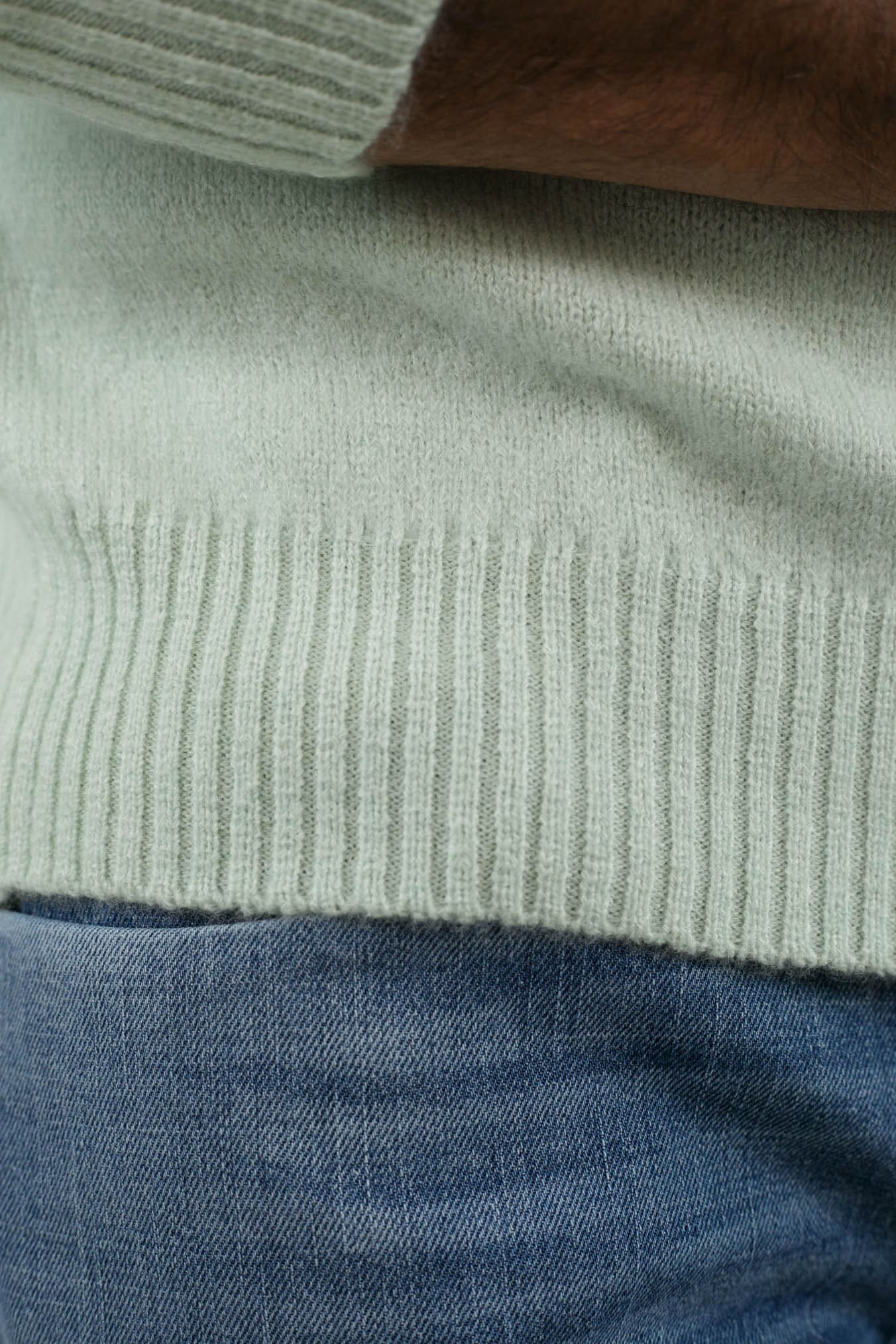 Apple Green Cashmere and Silk Crewneck