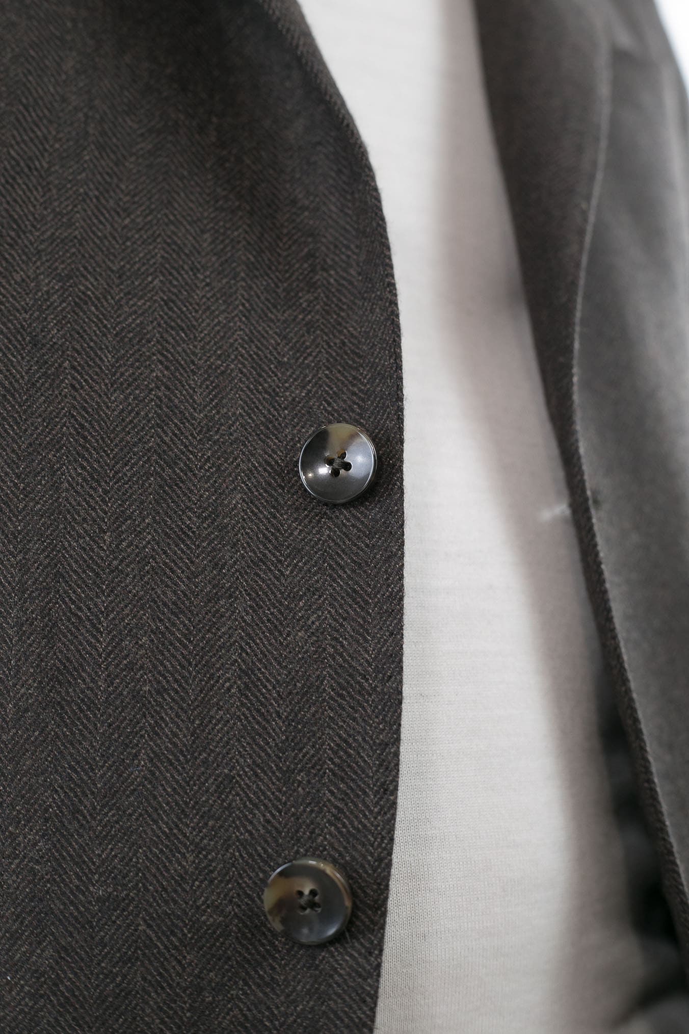 GUARINO Giacca Spigata Lana Testa Moro