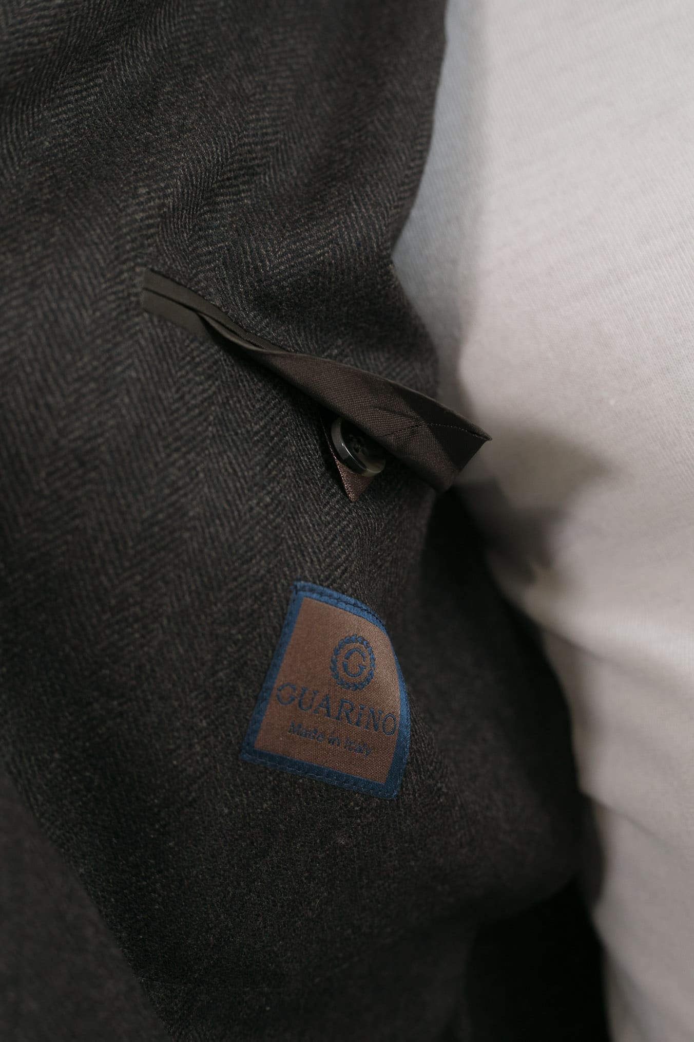 GUARINO Giacca Spigata Lana Testa Moro