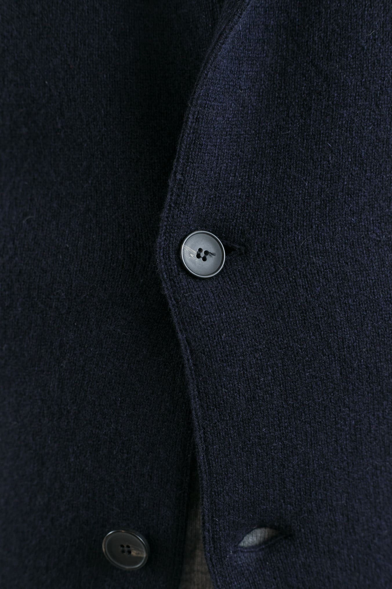 Navy Blue Cashmere Knit Jacket