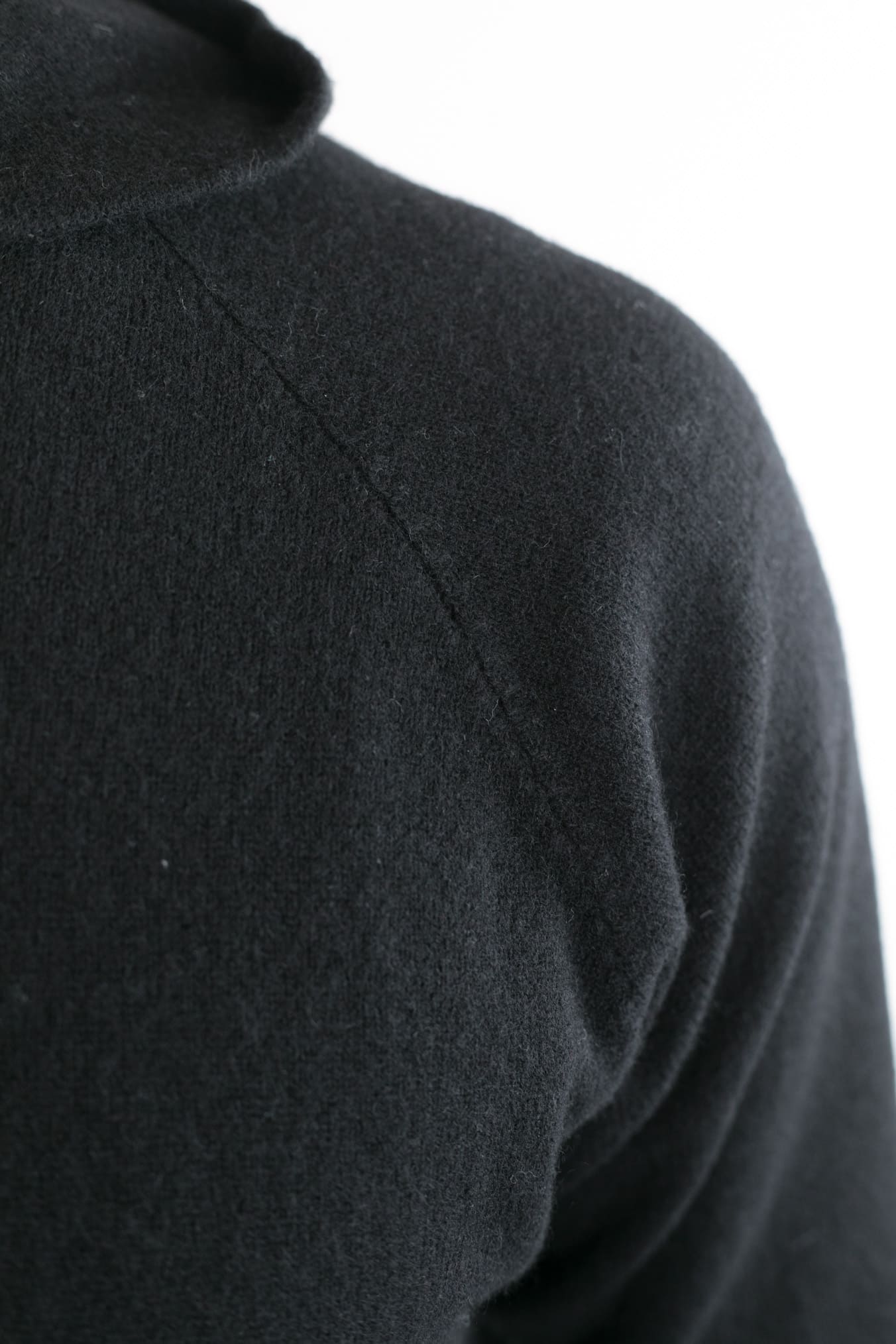 GUARINO Maglia Felpa Cashmere con Cappuccio Nero