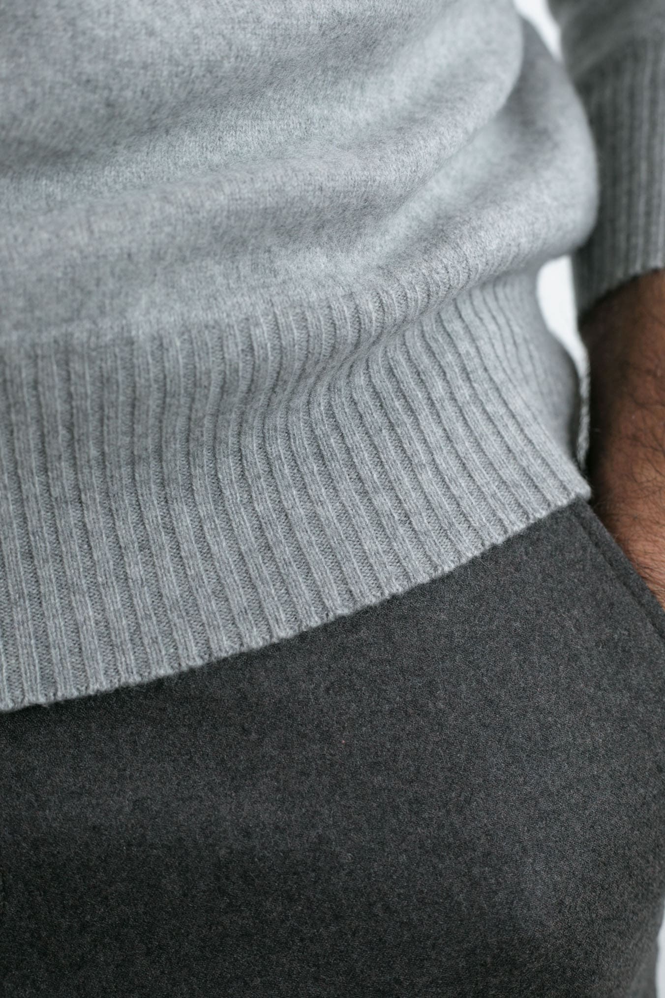 GUARINO Maglia Felpa Cashmere con Cappuccio Grigio Perla