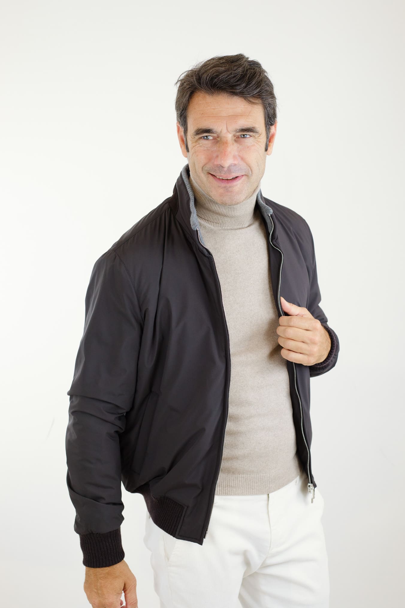 Airstop Nylon and Dark Cashmere Jacket