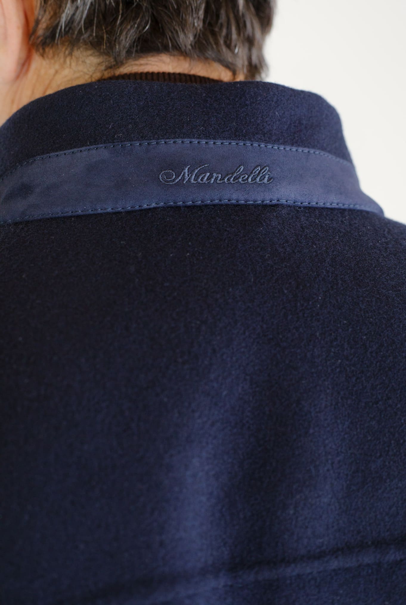 MANDELLI Field Jacket Tessuto Loro Piana Green Storm System Lana e Cashmere Double