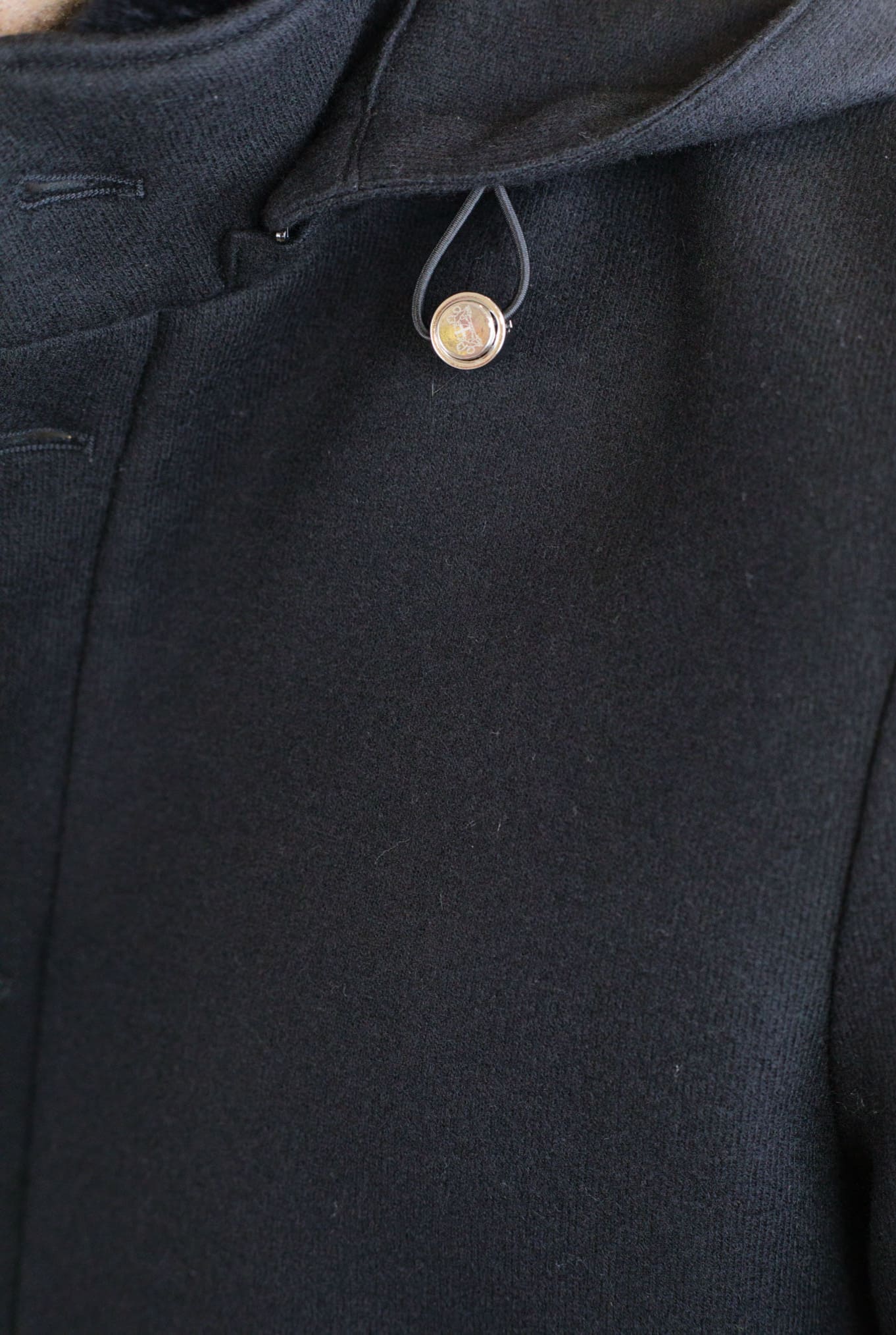 MANDELLI Cappotto in Cashmere Cappuccio Staccabile Nero