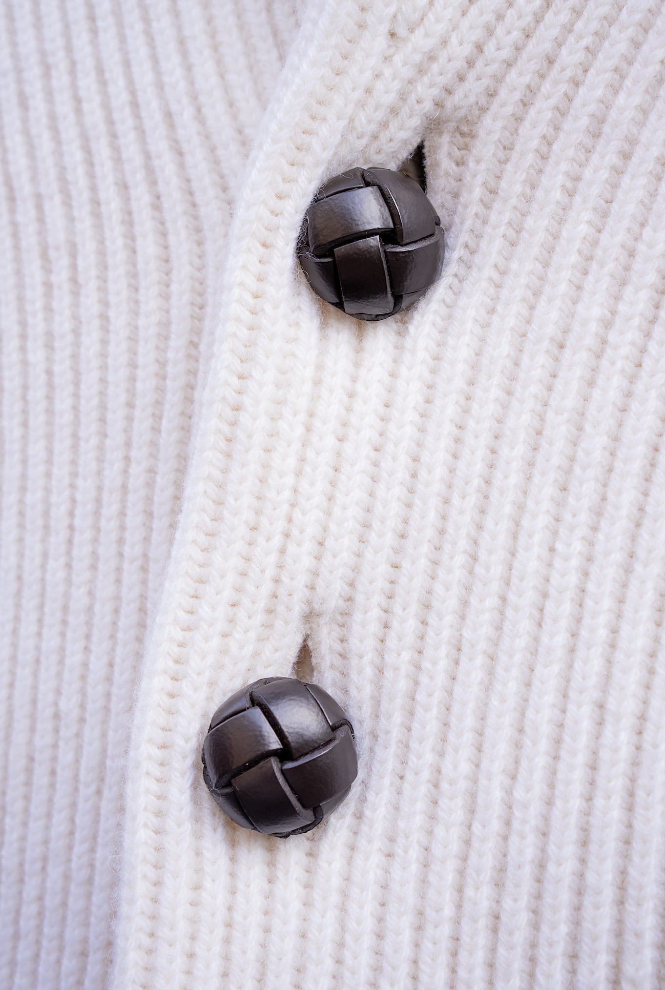 White Cashmere Wool Cardigan