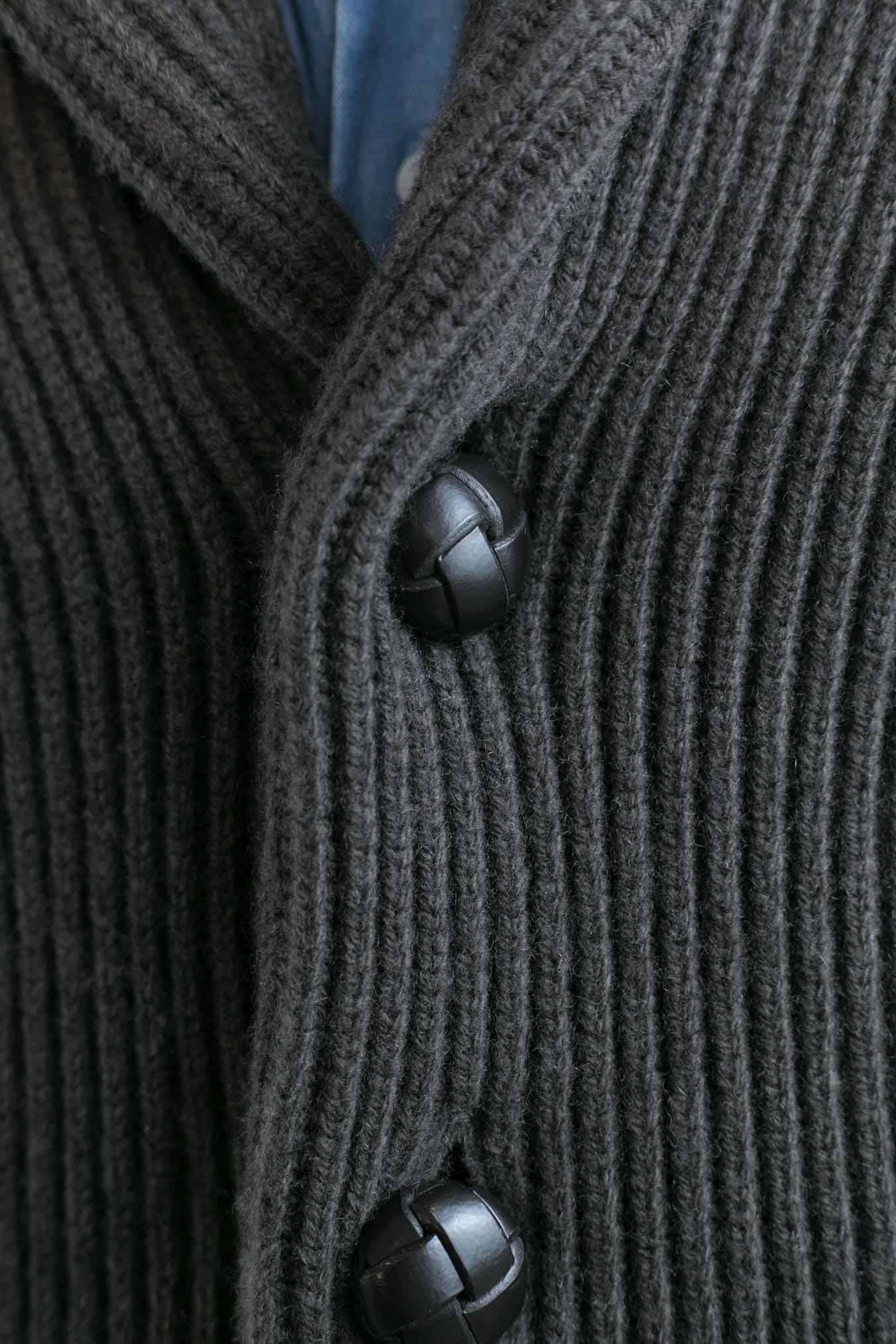 Dark Brown Wool and Cashmere Cardigan