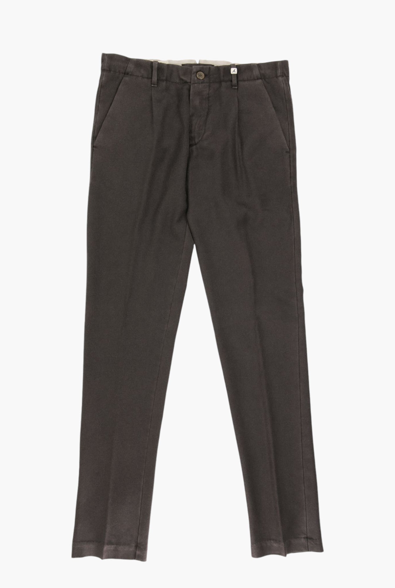 Dark Brown Washed Wool Trousers