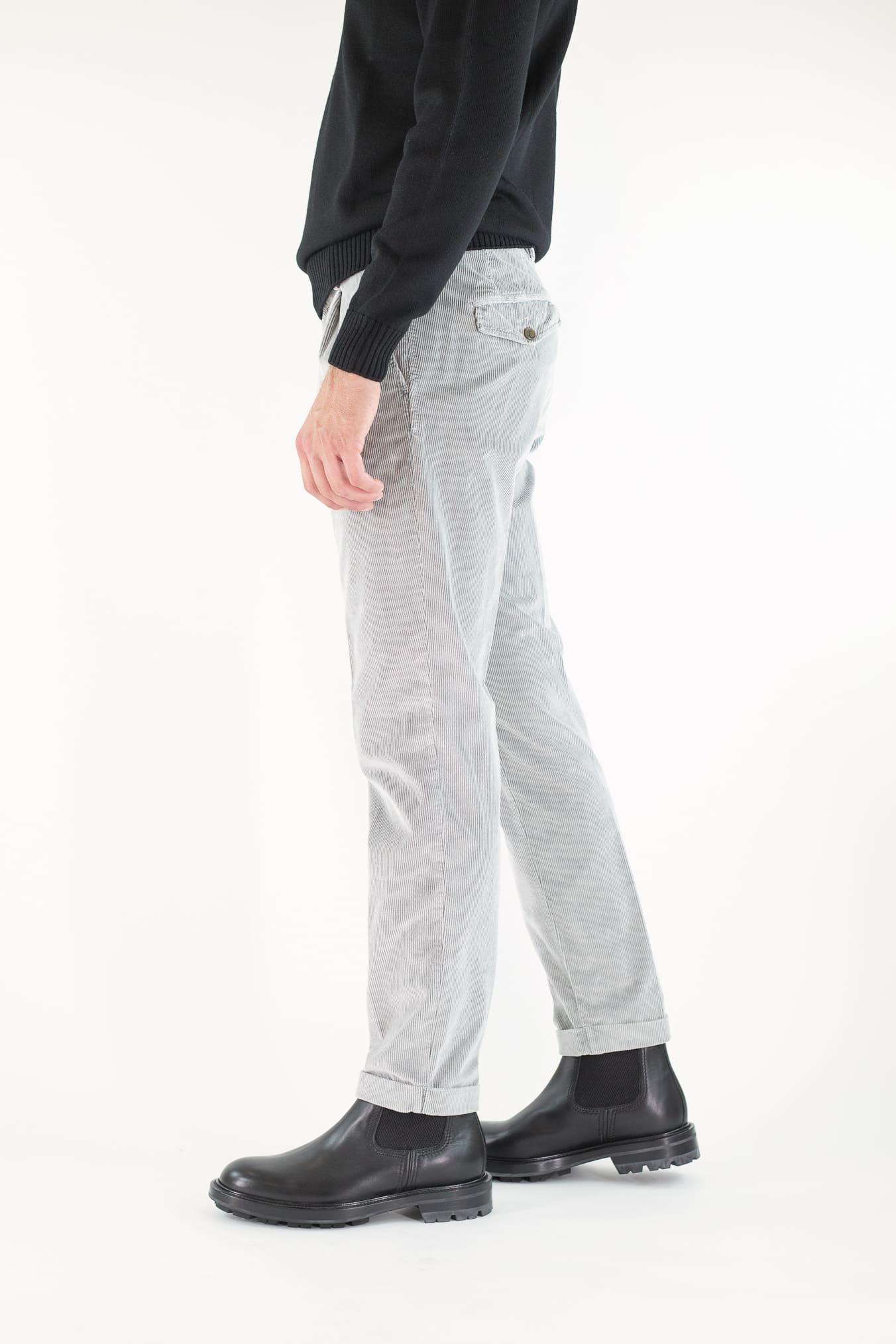 MYTHS Pantaloni Velluto Lavato Grigio