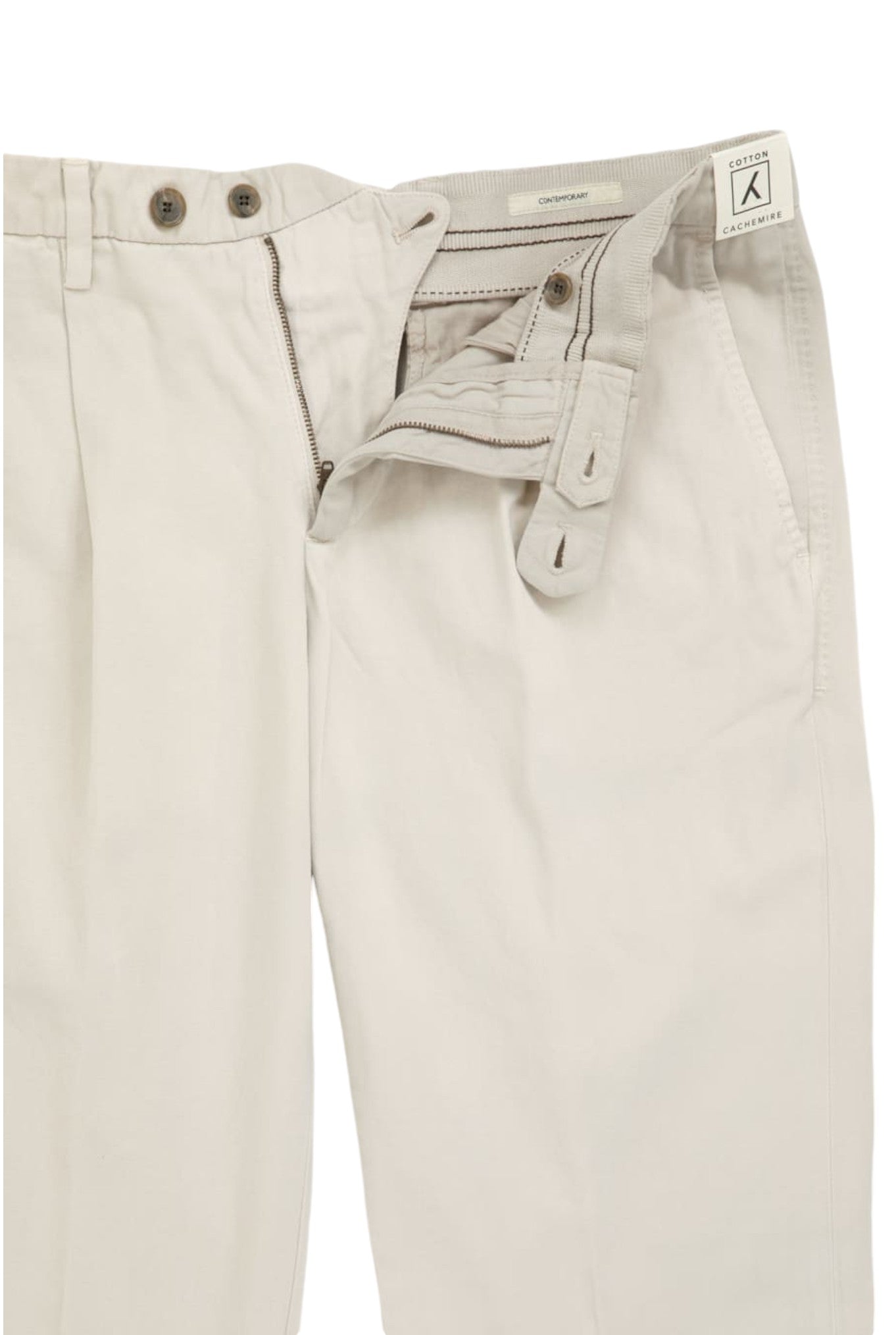 MYTHS Pantaloni Chino in Cotone e Cashmere Blu