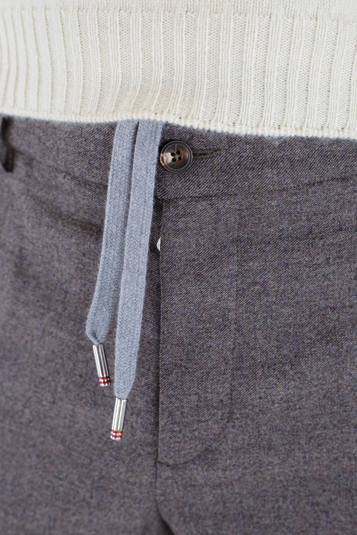 MARCO PESCAROLO Turtleneck Wool Cashmere Drawstring Trousers