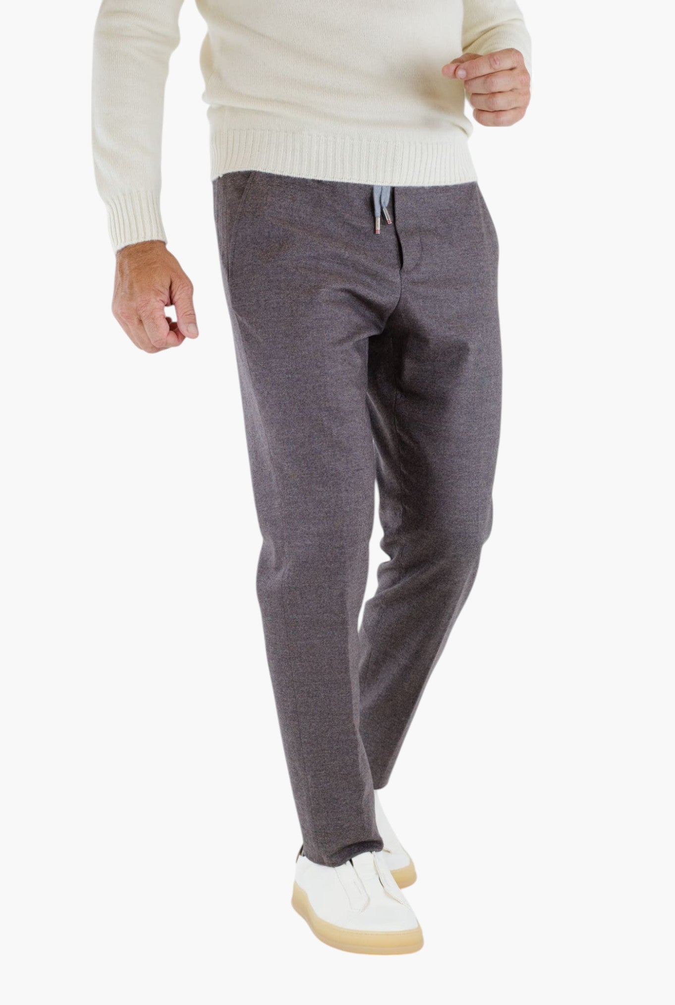 MARCO PESCAROLO Turtleneck Wool Cashmere Drawstring Trousers