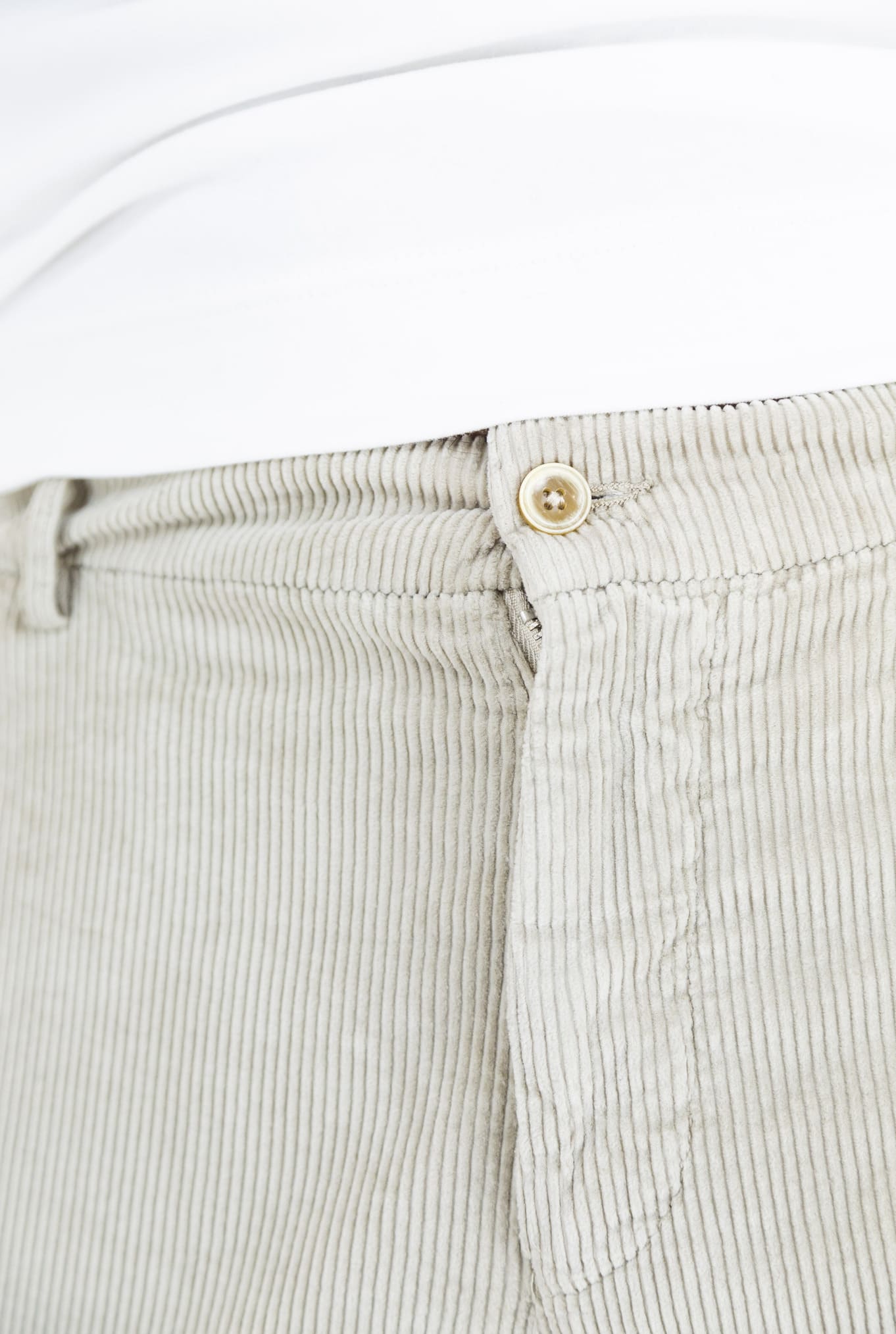 PESCAROLO Pantaloni Velluto Coulisse Removibile Beige