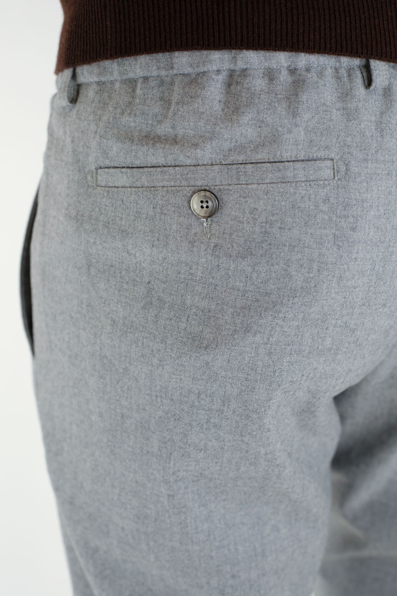 MARCO PESCAROLO Pantaloni Cashmere con Coulisse Grigio Chiaro