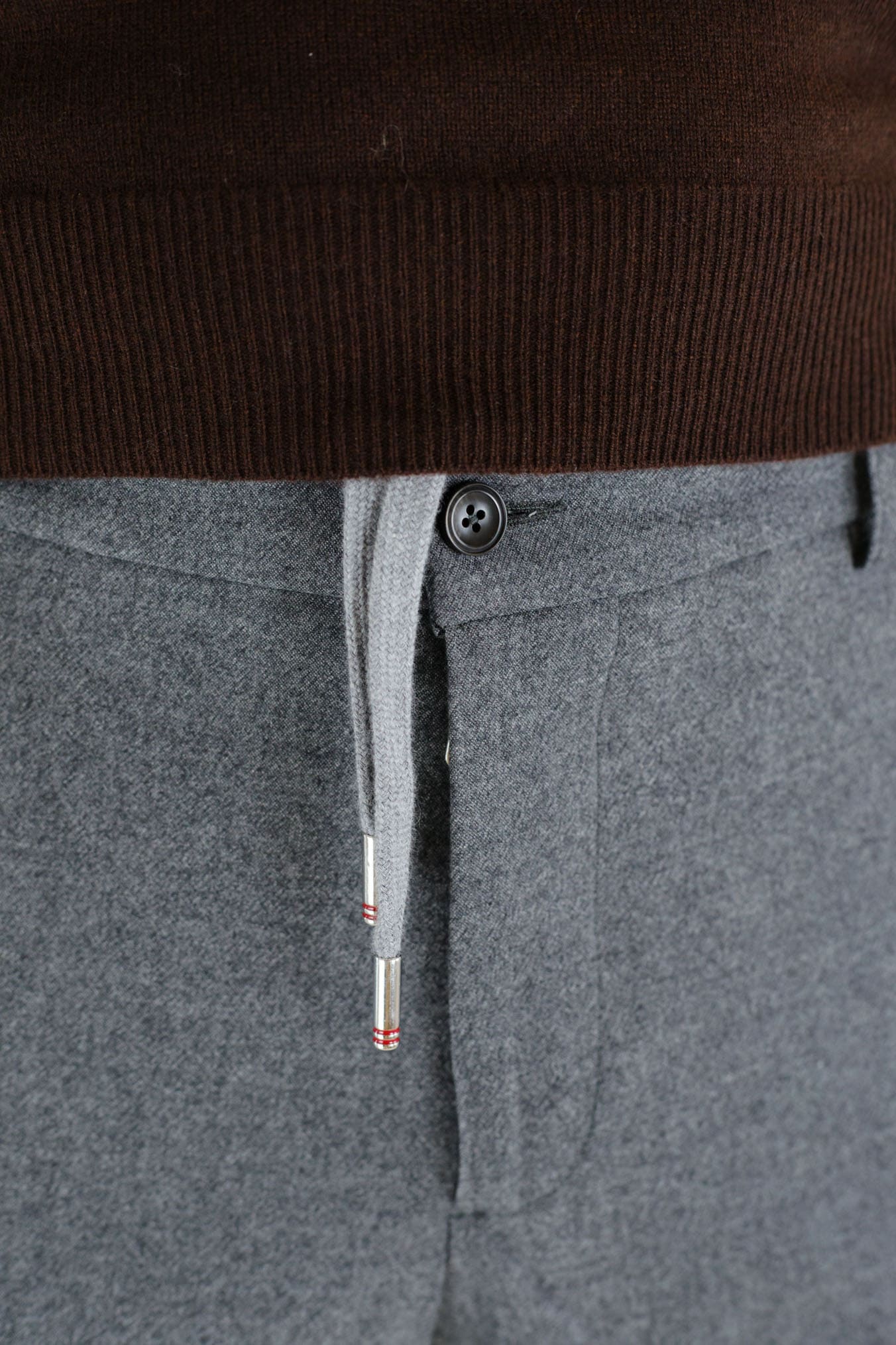 MARCO PESCAROLO Cashmere Pants with Drawstring Grey