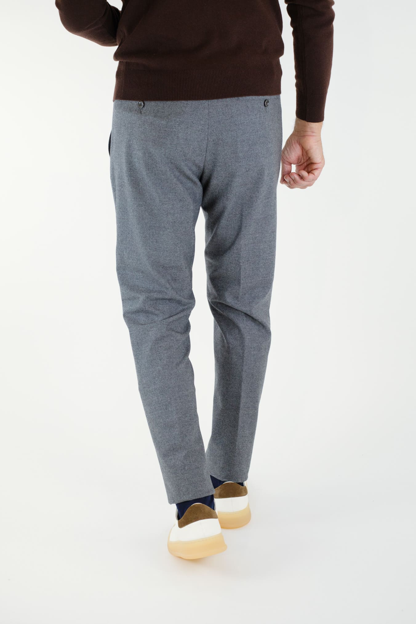 MARCO PESCAROLO Pantaloni Cashmere con Coulisse Grigio