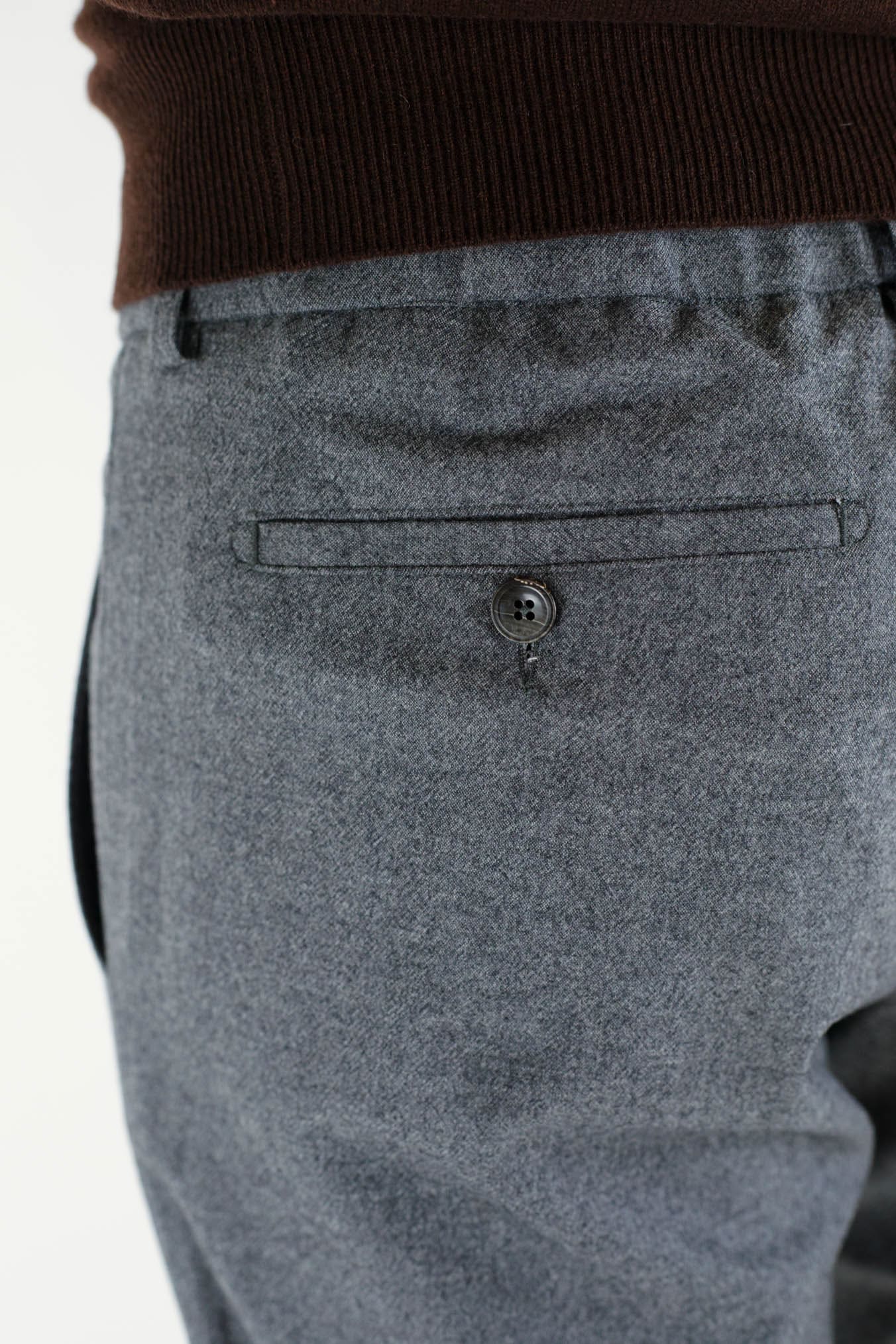 Pantaloni Cashmere con Coulisse Grigio