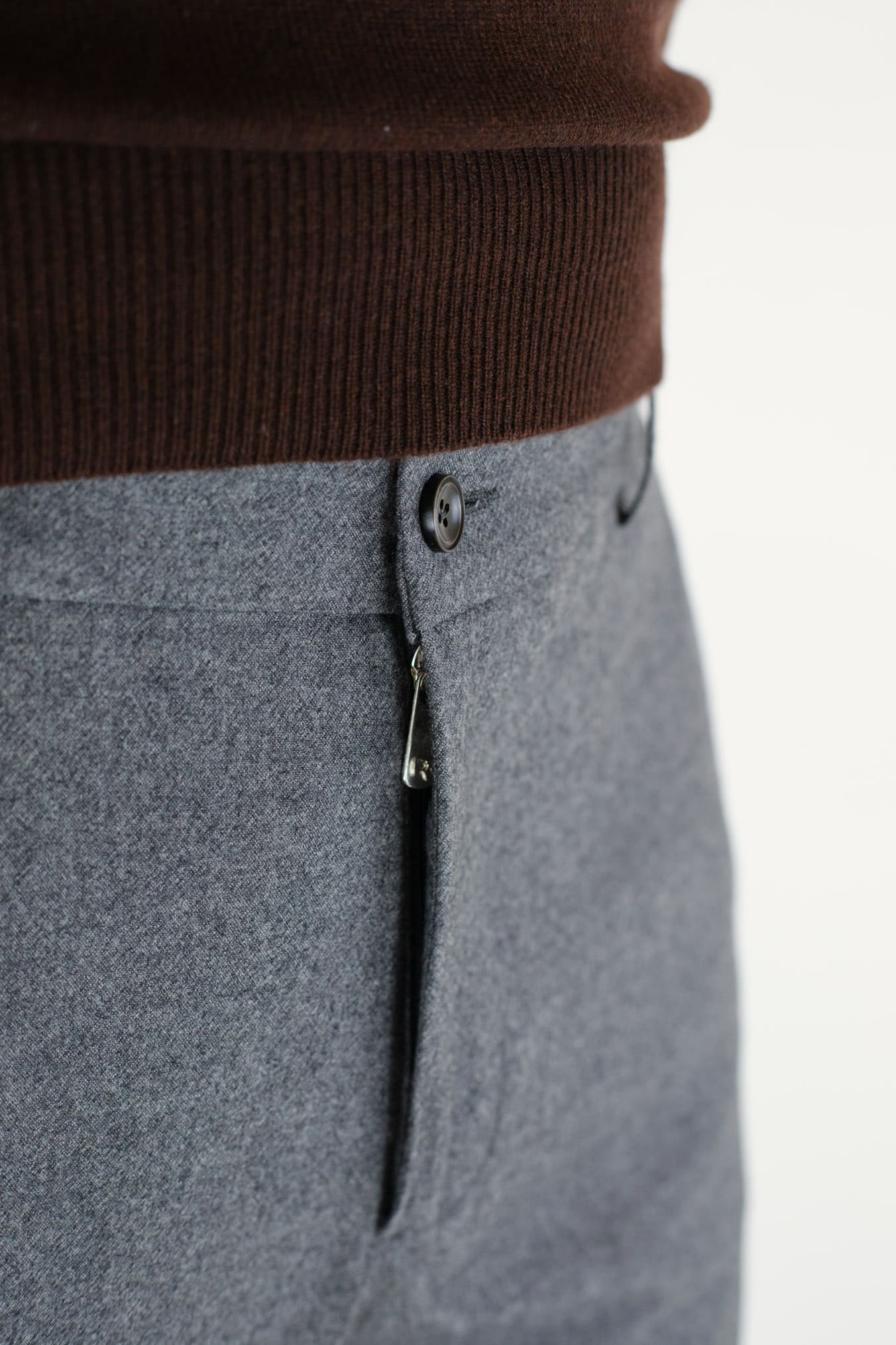 Pantaloni Cashmere con Coulisse Grigio