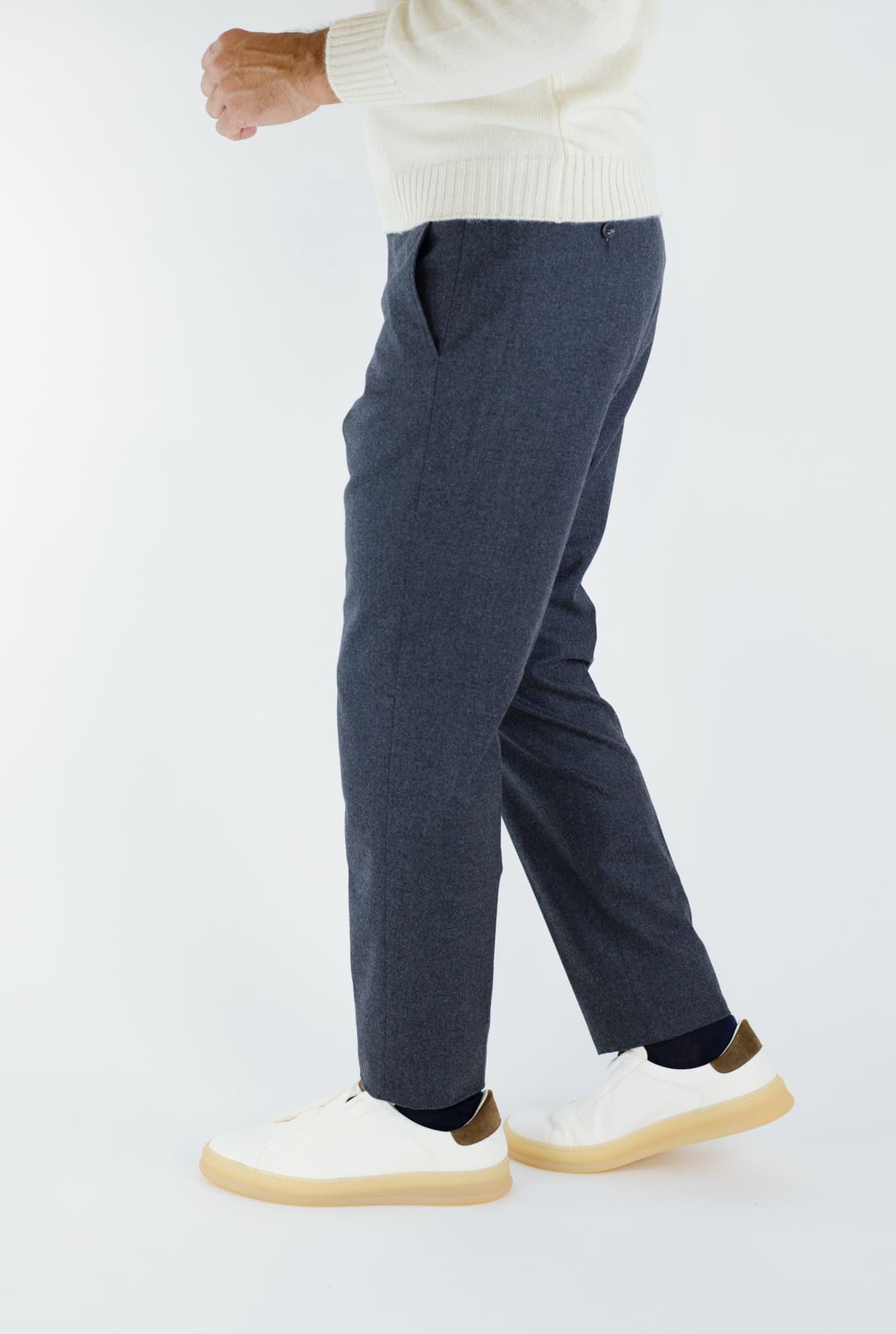 Charcoal Grey Cashmere Trousers