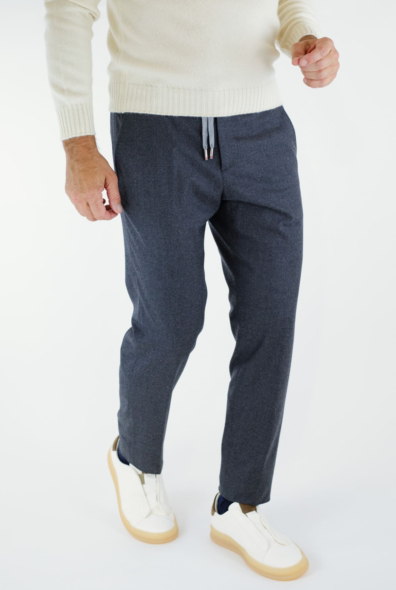 MARCO PESCAROLO Pantaloni Cashmere Grigio Antracite