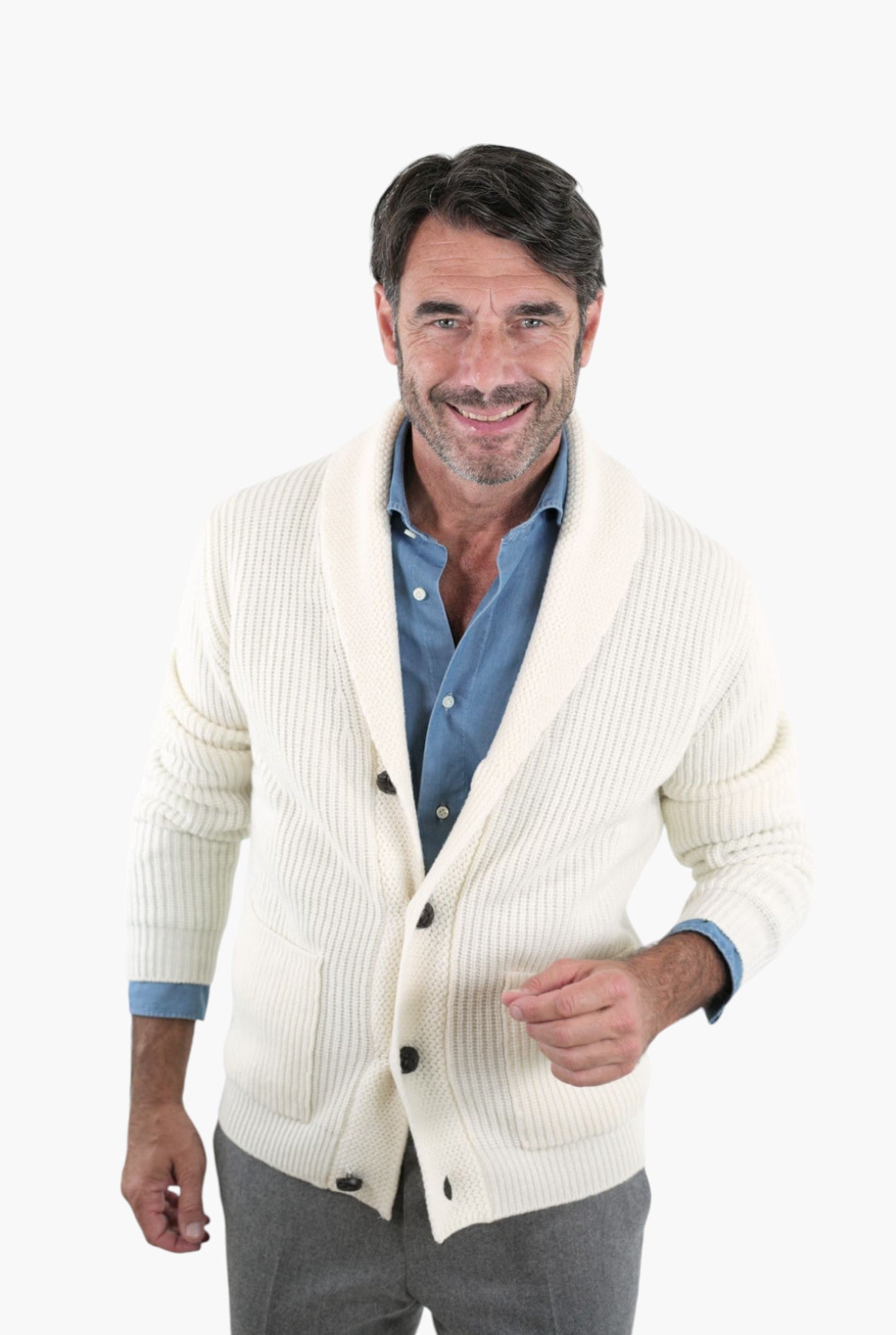 CARDIGAN mod.Renegade Steve McQueen '68 col. Bianco