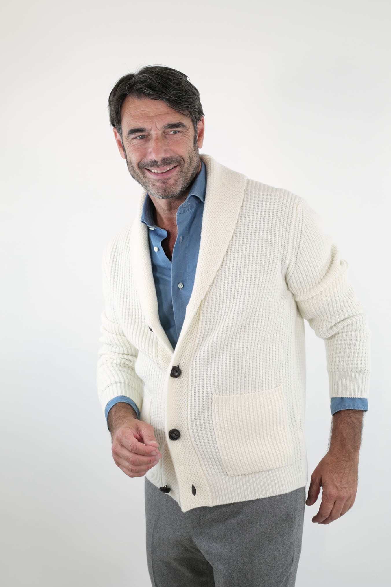 CARDIGAN mod.Renegade Steve McQueen '68 col. Bianco