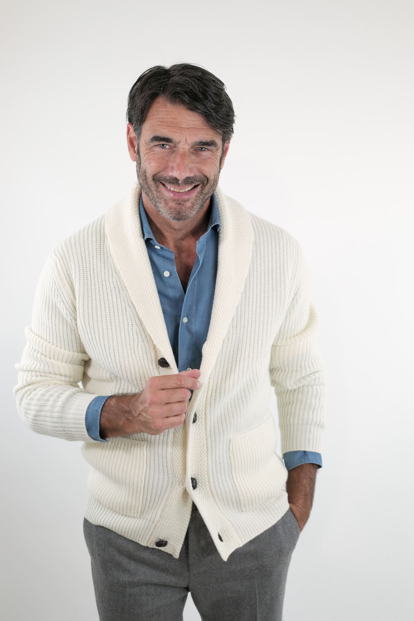 CARDIGAN mod.Renegade Steve McQueen '68 col. Bianco