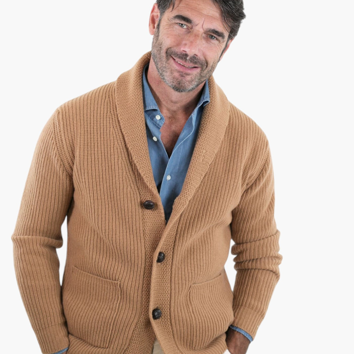 RAKKI' CARDIGAN mod.Renegade Steve McQueen '68 col. Camel