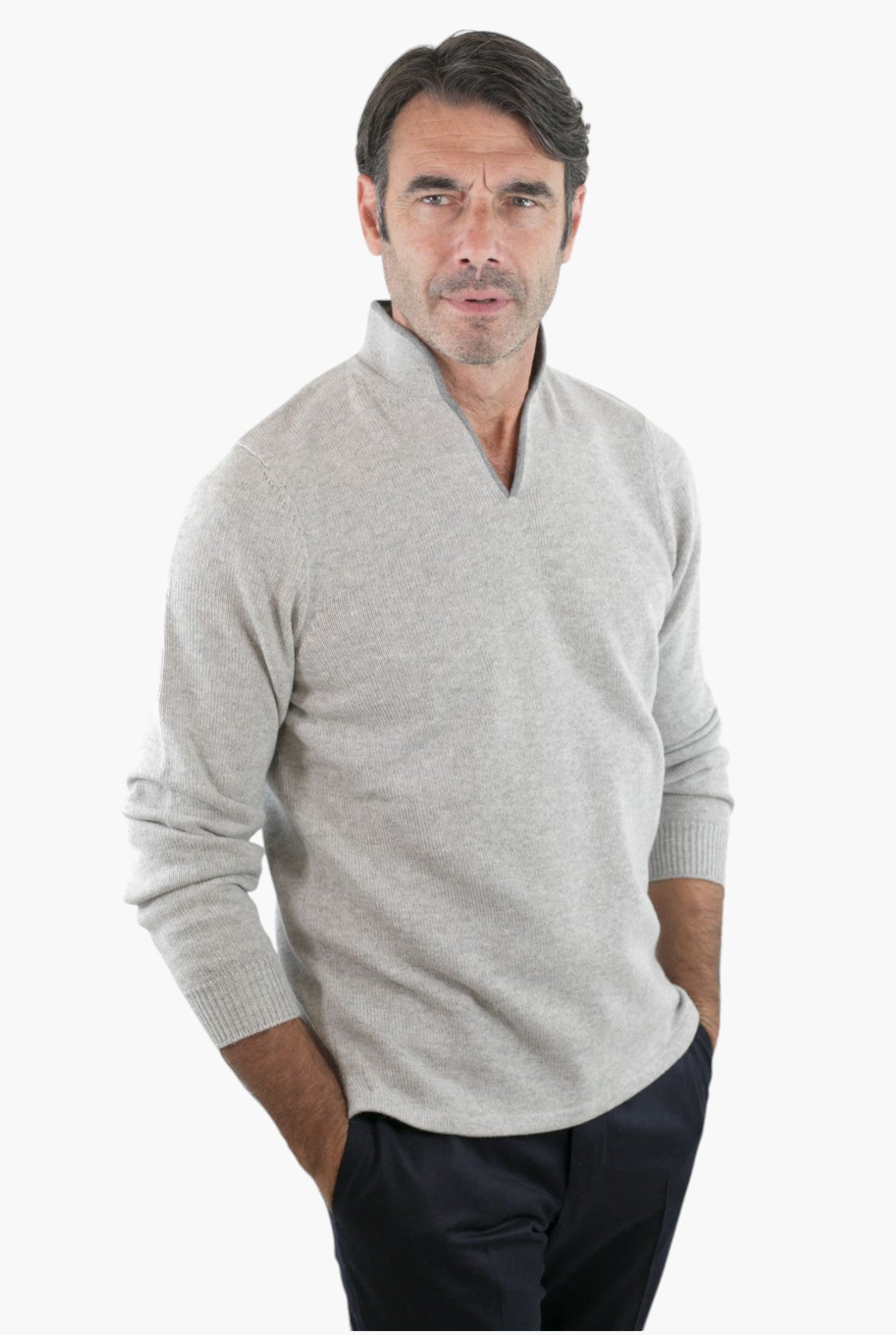 SEASE Pullover Ellen Pull Cashmere Grigio Perla