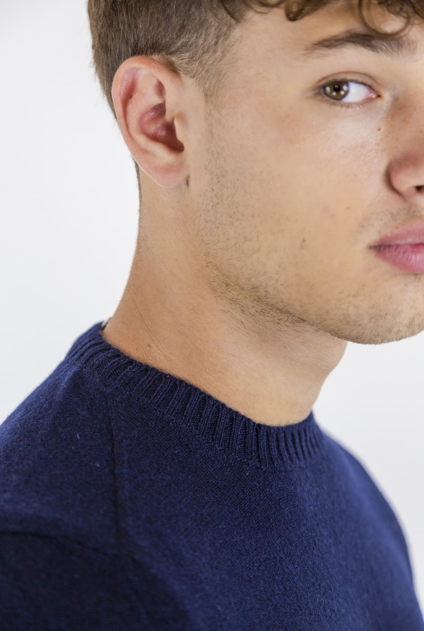 Navy Blue Cashmere Crewneck