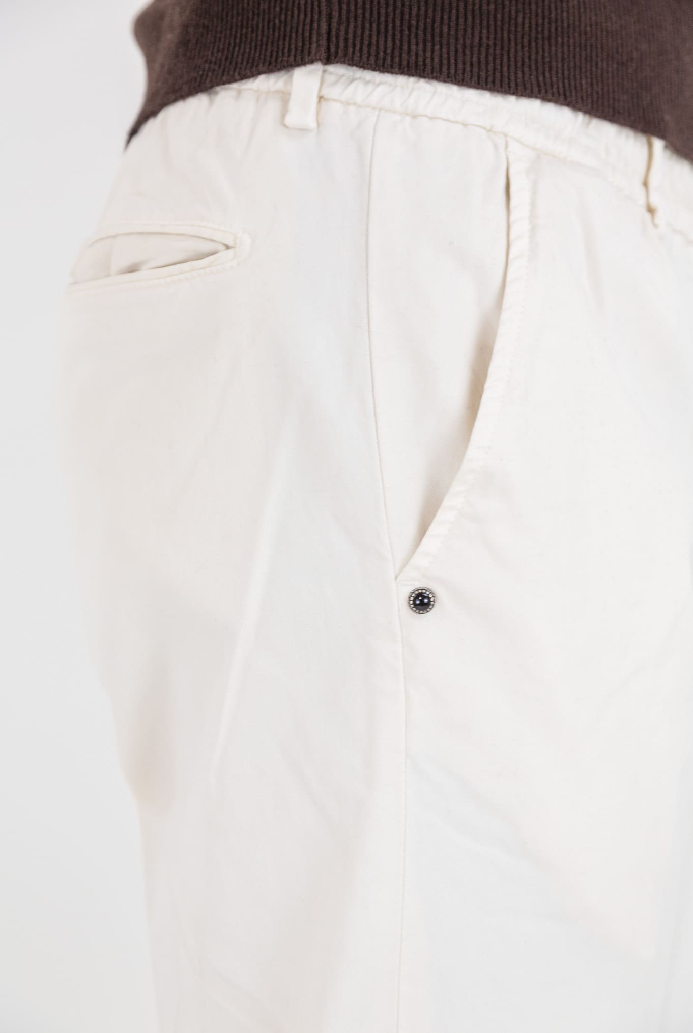 WHITE SAND Pantaloni Chino Bianco