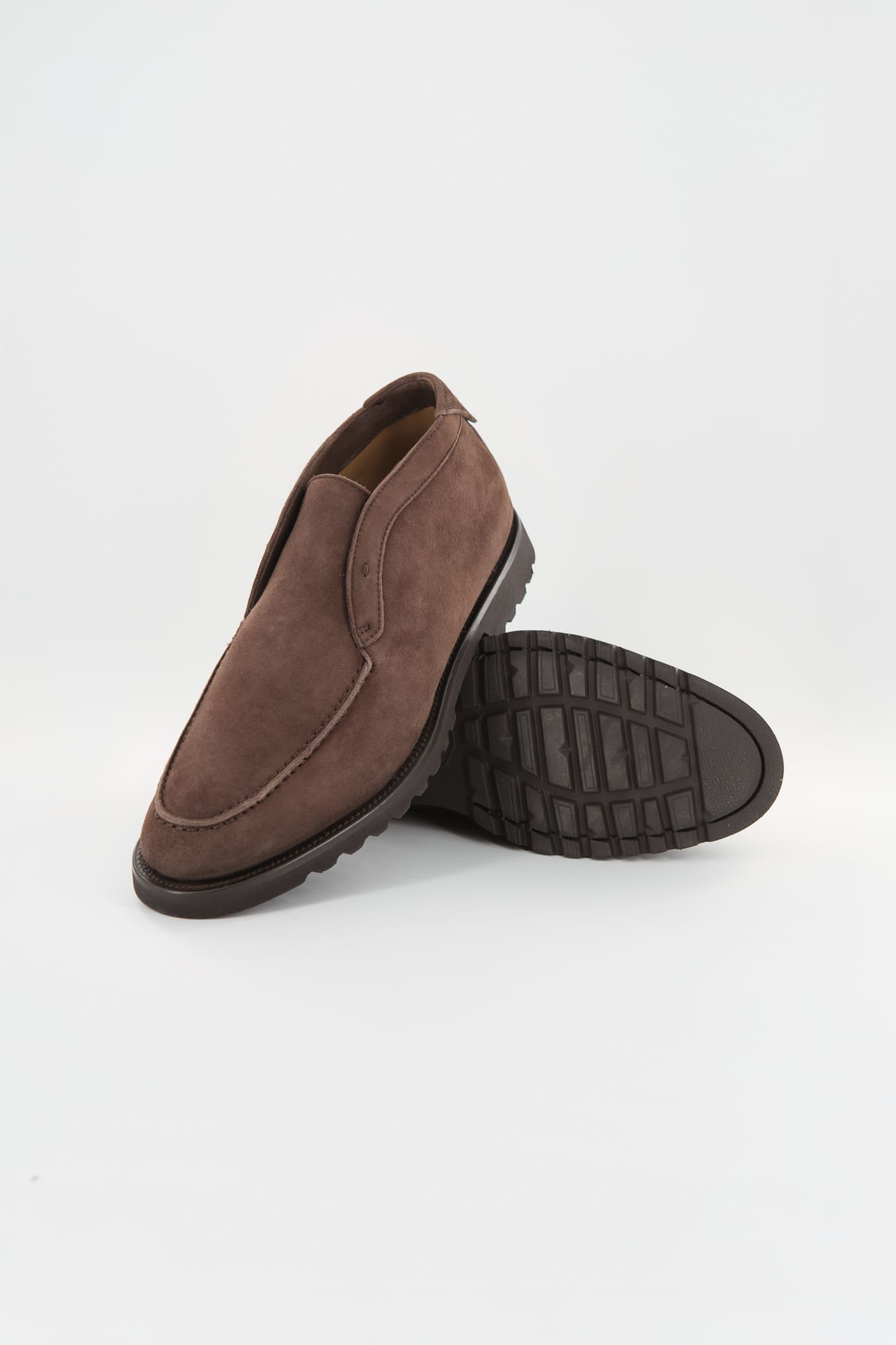 ANDREA VENTURA Polacchine "Explorer" Slip On Suede Marrone