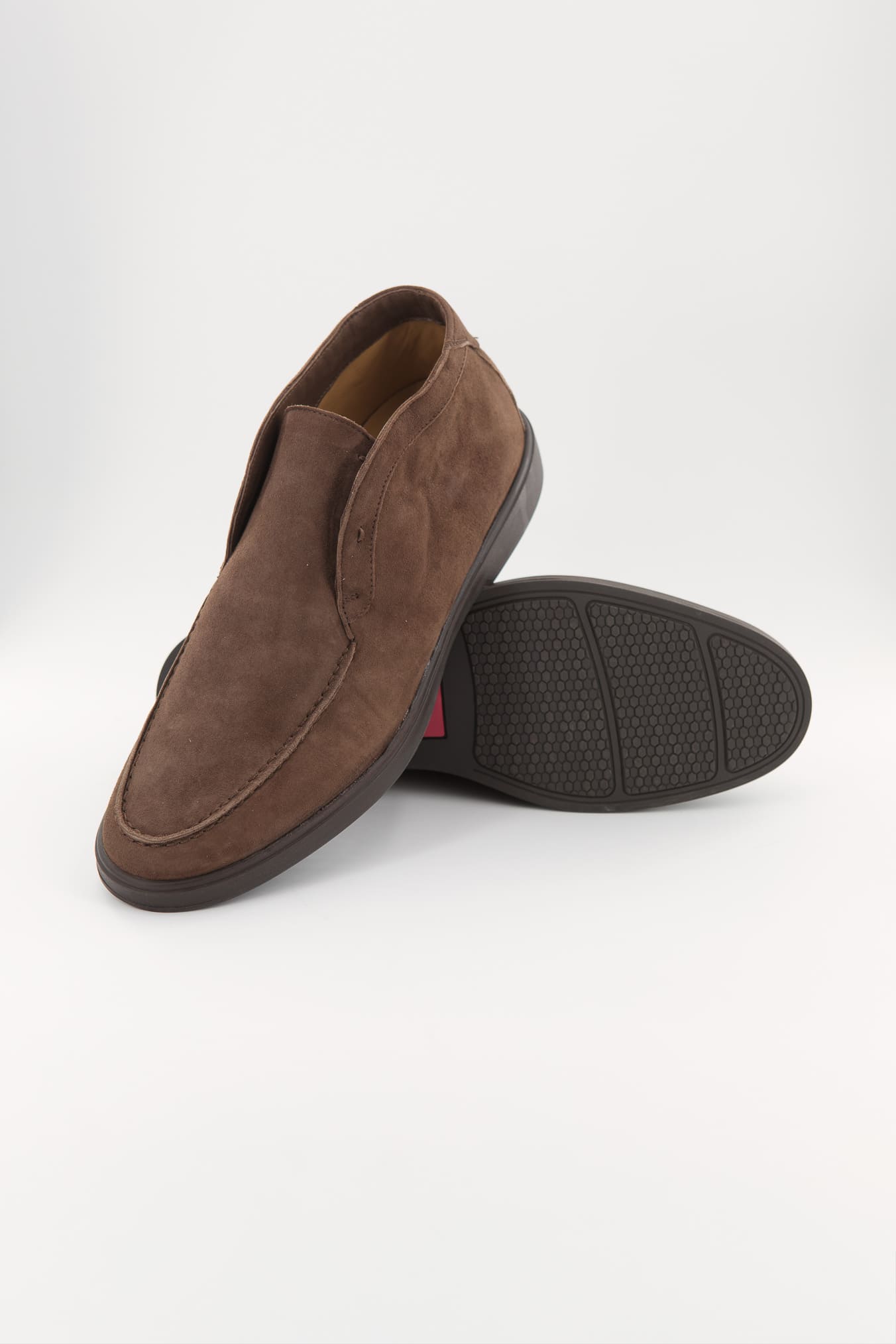 ANDREA VENTURA Polacchine "GMT Nuvolari" Slip On Suede Marrone