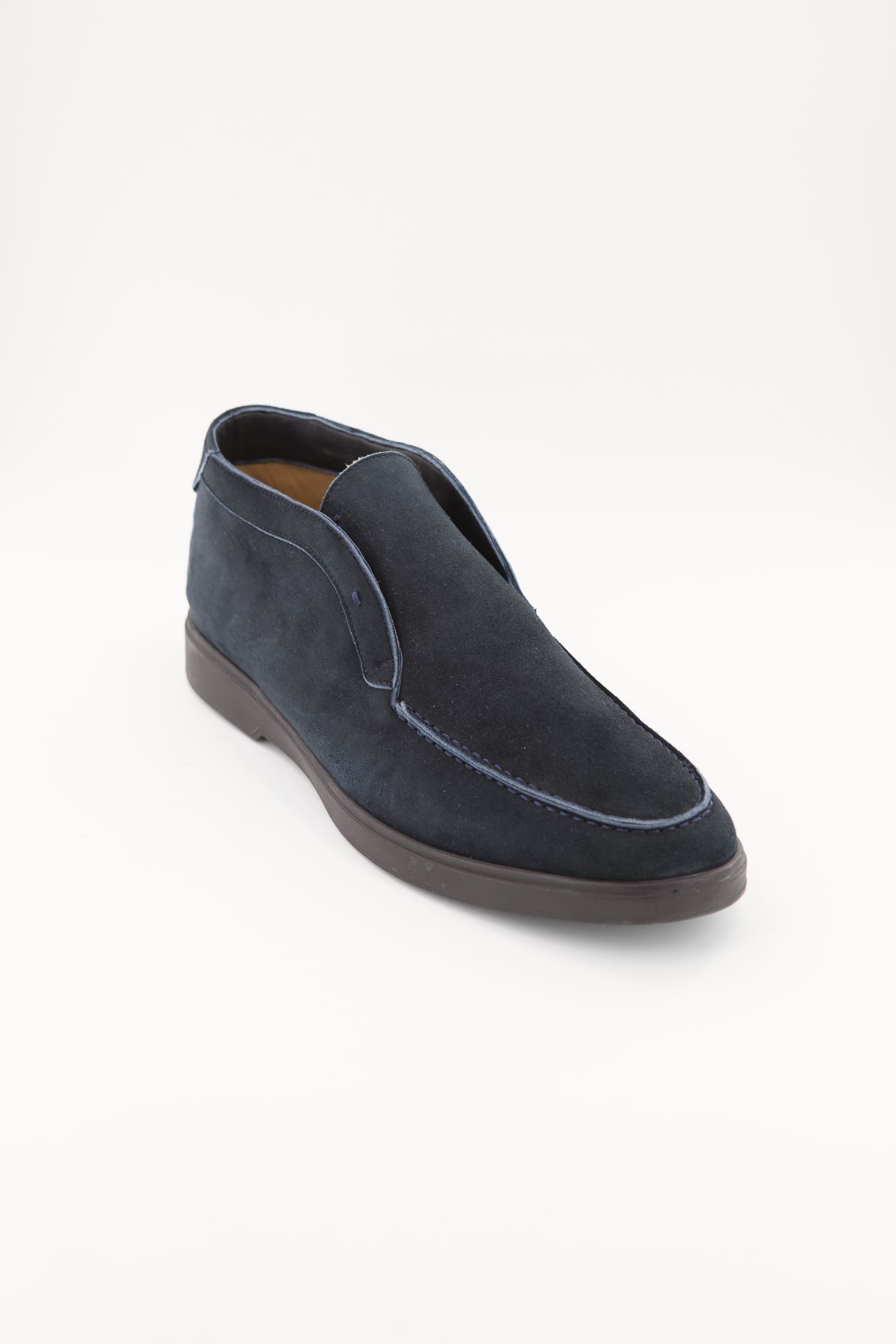ANDREA VENTURA Polacchine "GMT Nuvolari" Slip On Suede Blu