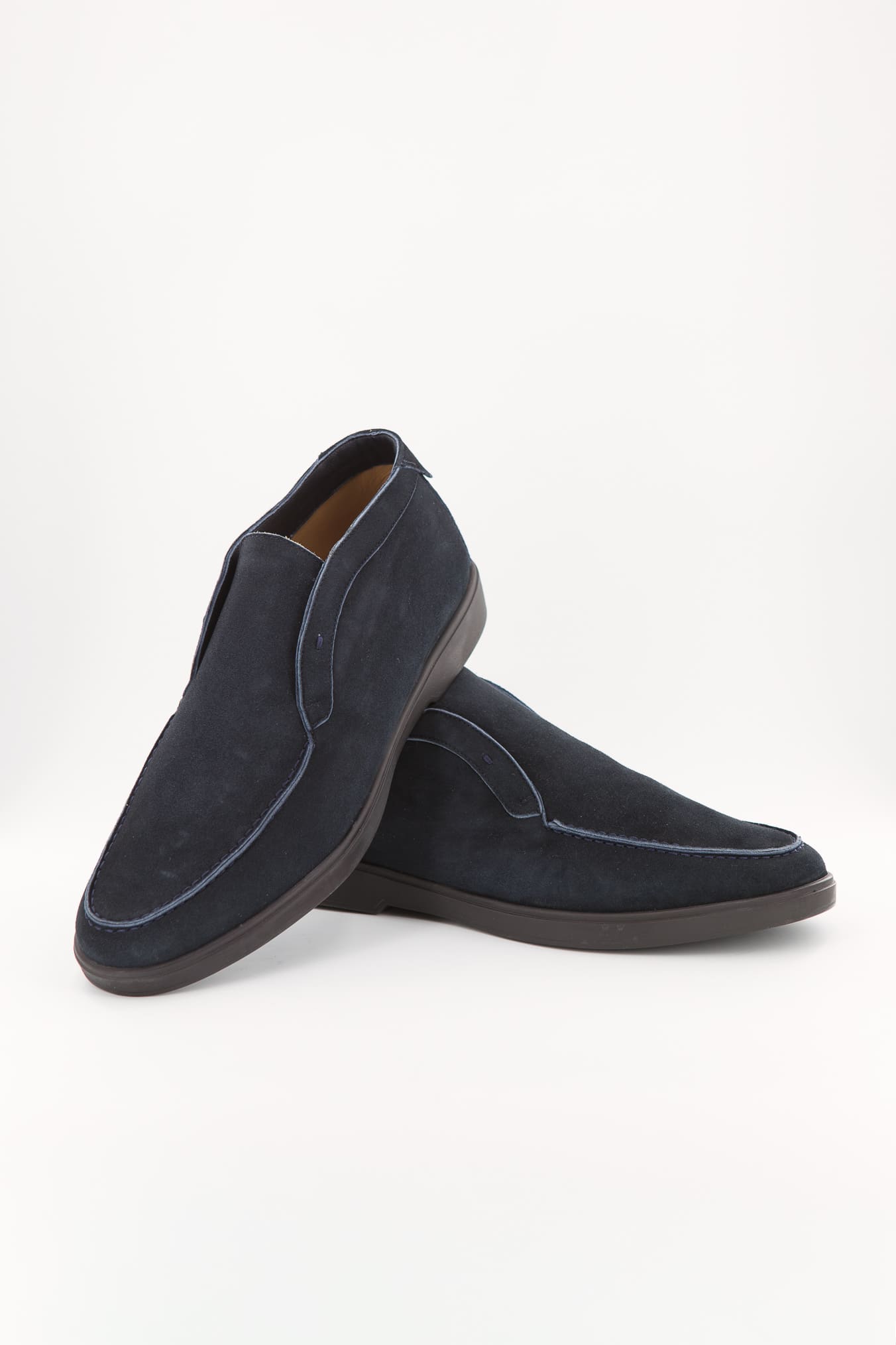 ANDREA VENTURA Polacchine "GMT Nuvolari" Slip On Suede Blu