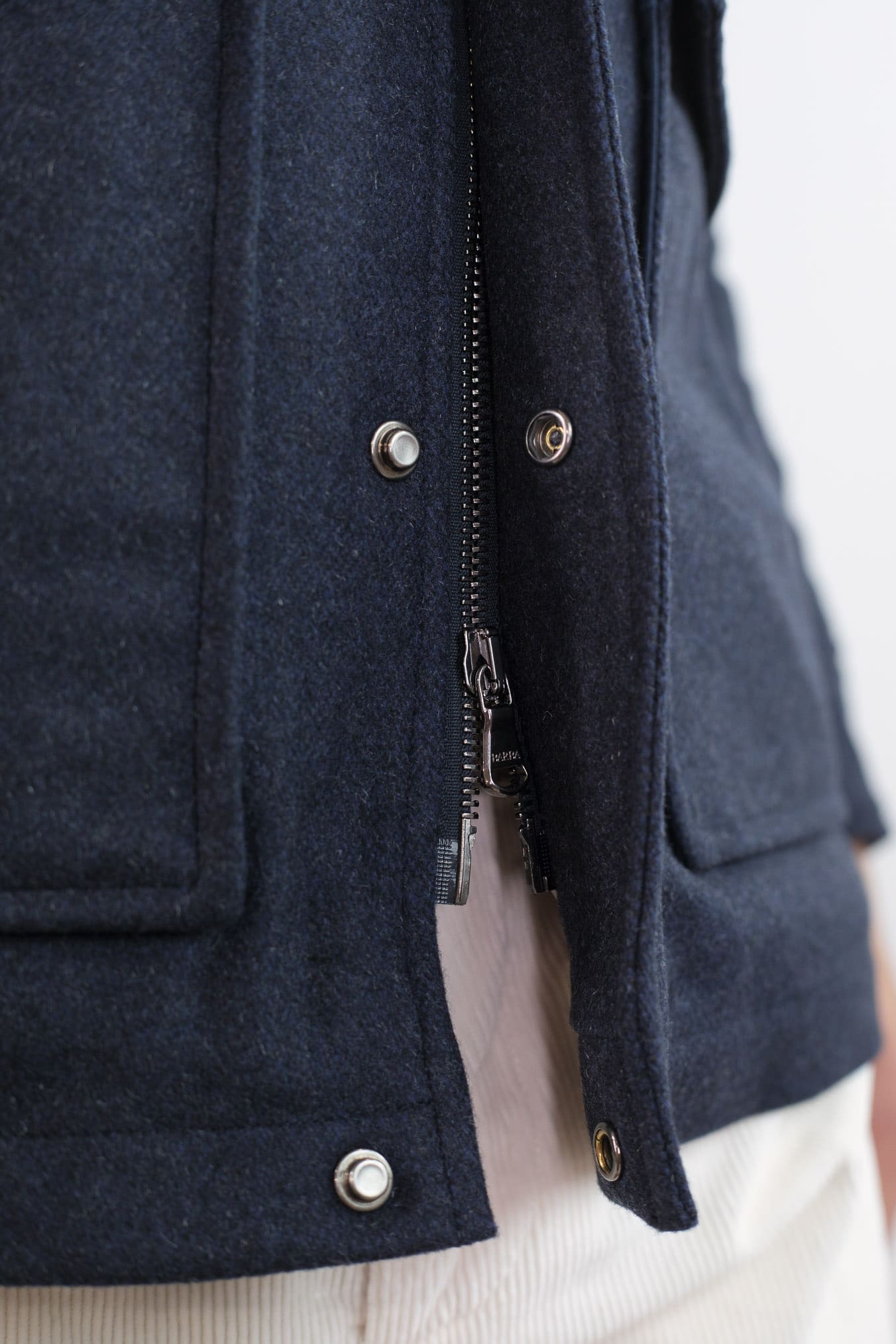 BARBA Giaccone Cashmere Cappuccio Blu