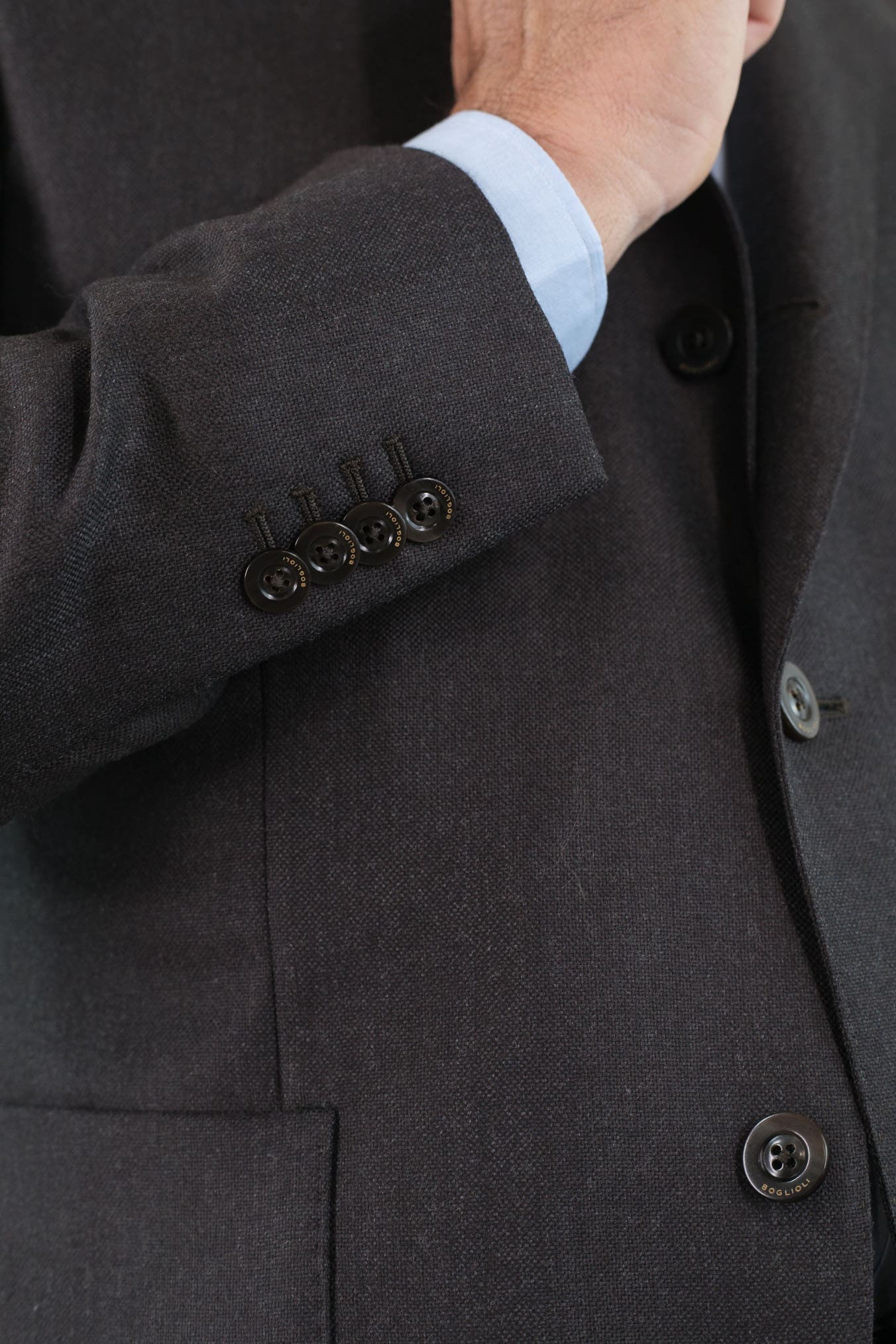 BOGLIOLI Giacca "K-Jacket" Hopsack Lana Testa Moro