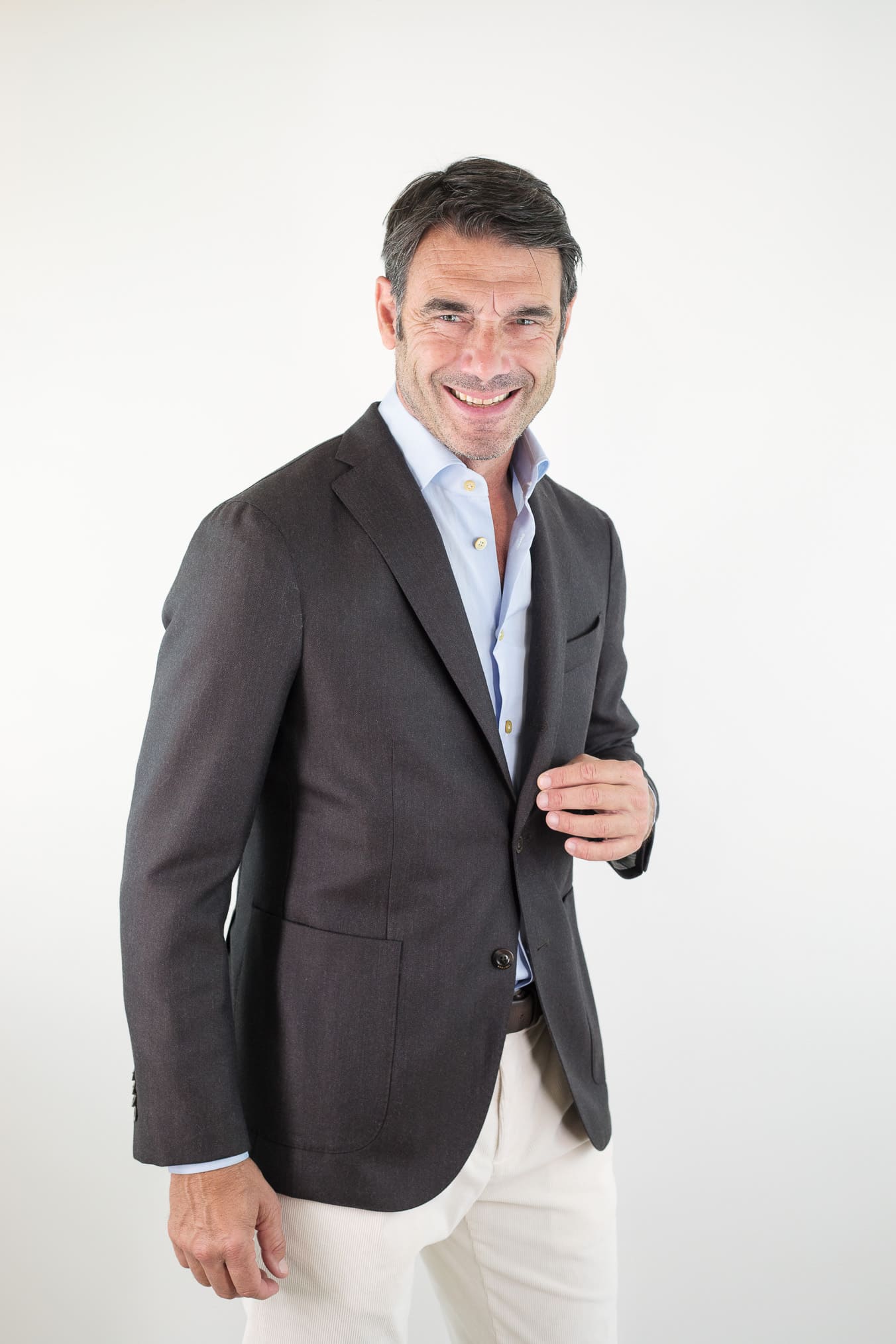 BOGLIOLI Giacca "K-Jacket" Hopsack Lana Testa Moro