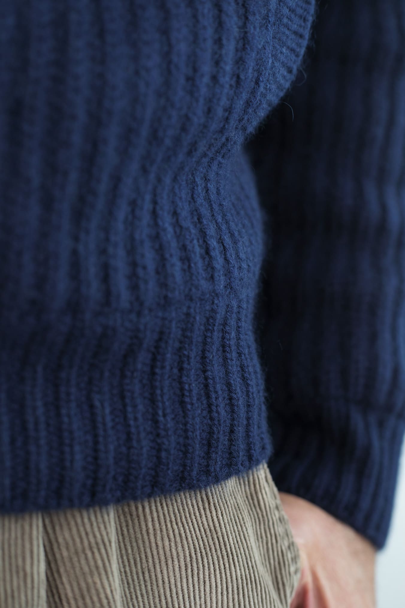 BRAMANI Cardigan Full Zip Cashmere Windstopper Blu Navy