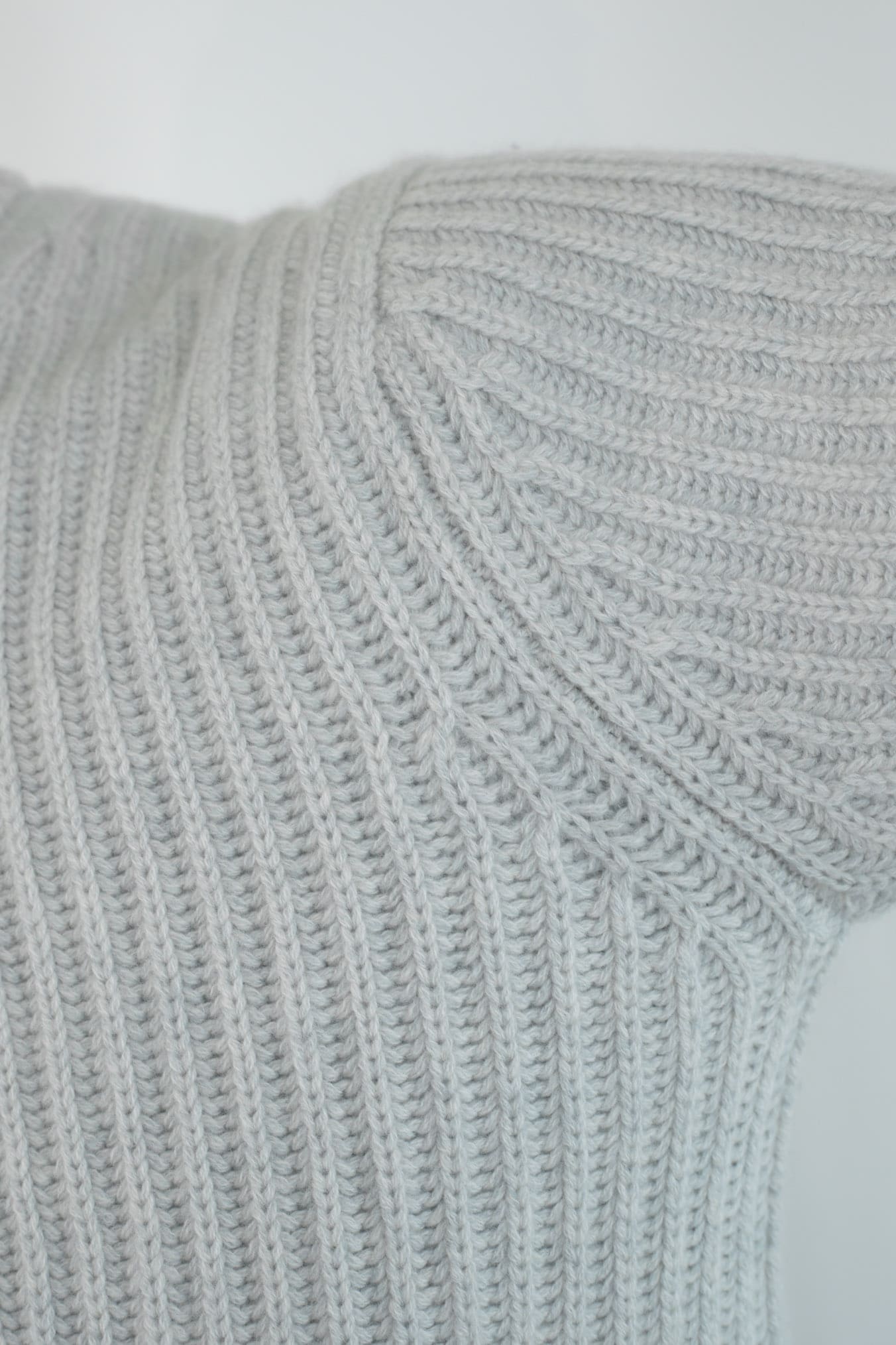 BRAMANI Cardigan Full Zip Cashmere Windstopper Grigio Perla