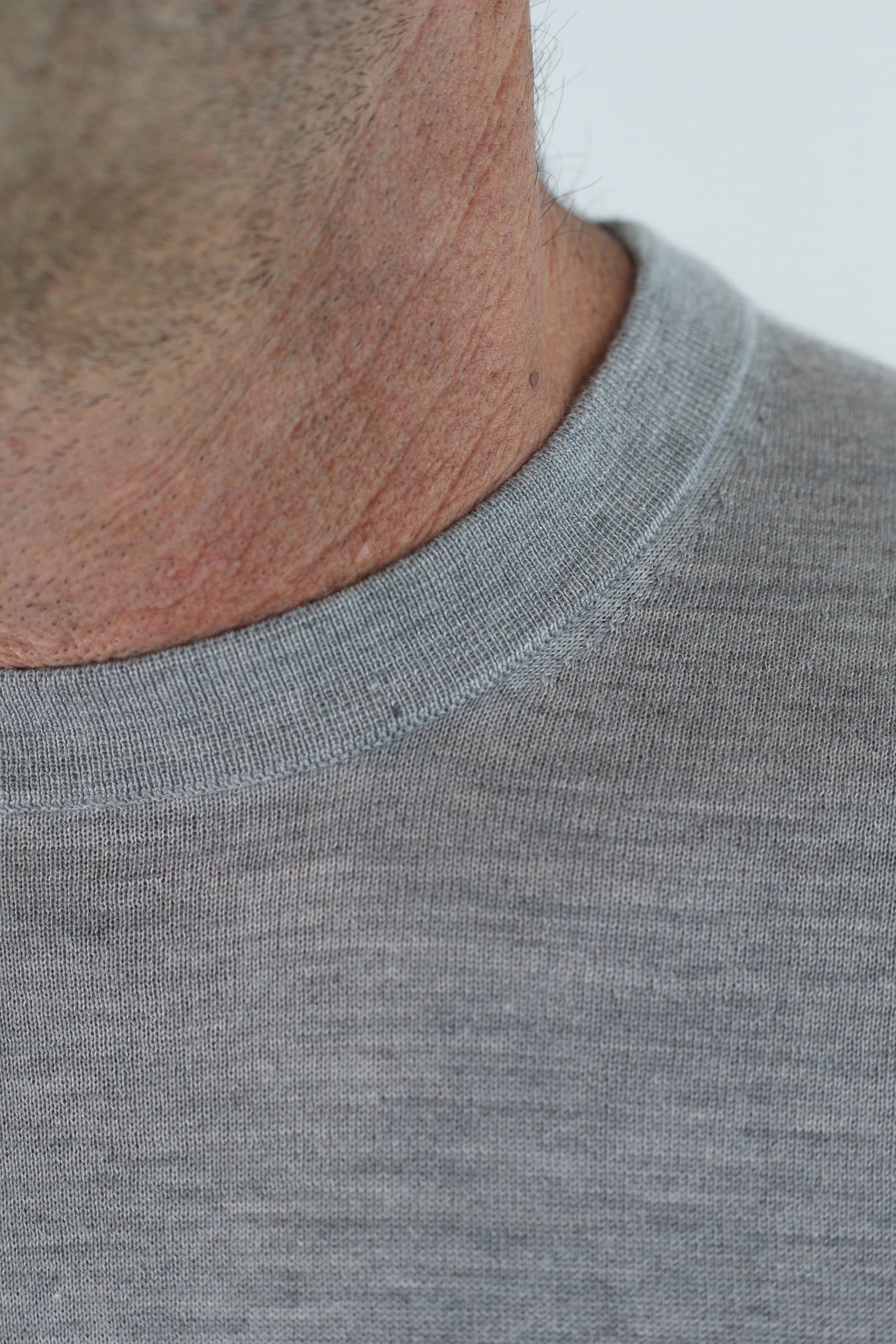 BRAMANI Girocollo Cashmere Seta Superlight Grigio Chiaro